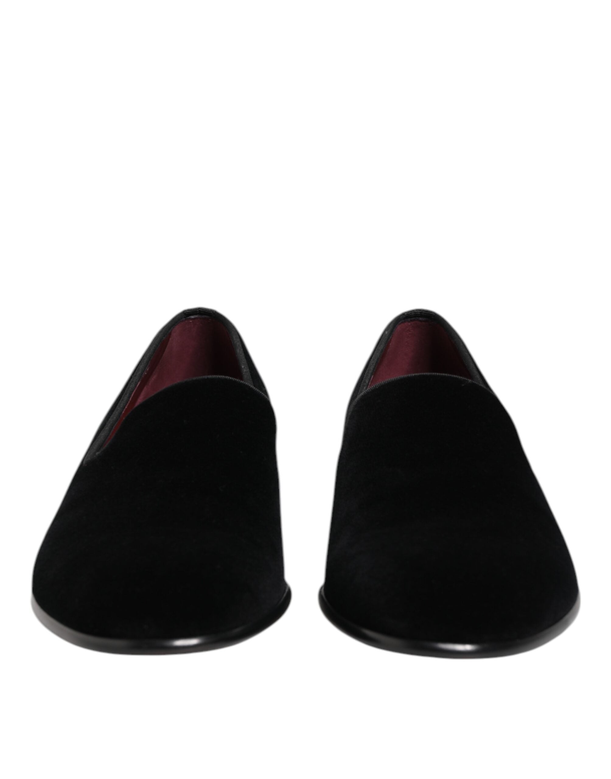 Black Velvet Slip On Loafers Men Formal Shoes - ventzia