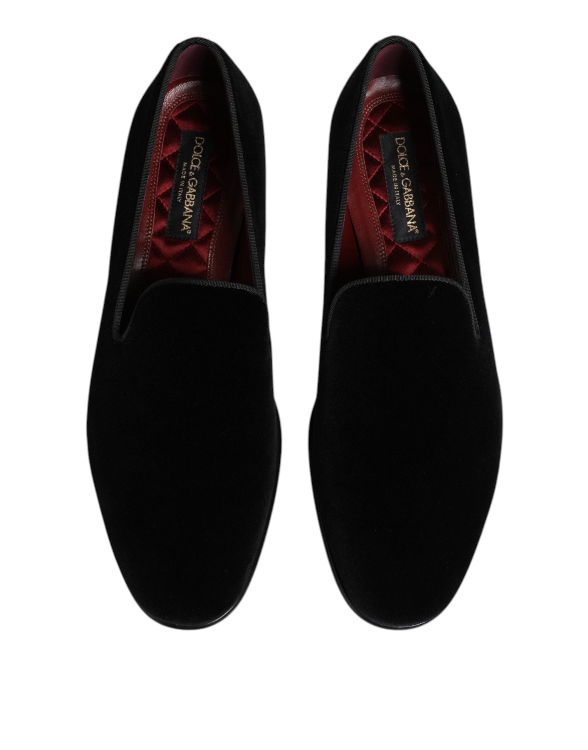Black Velvet Slip On Loafers Men Formal Shoes - ventzia