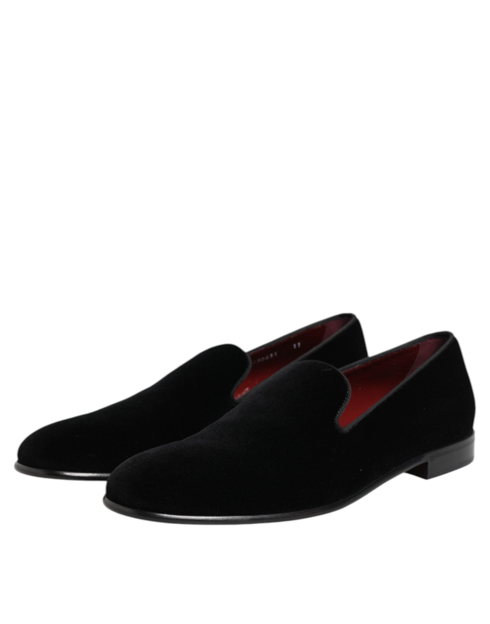 Black Velvet Slip On Loafers Men Formal Shoes - ventzia
