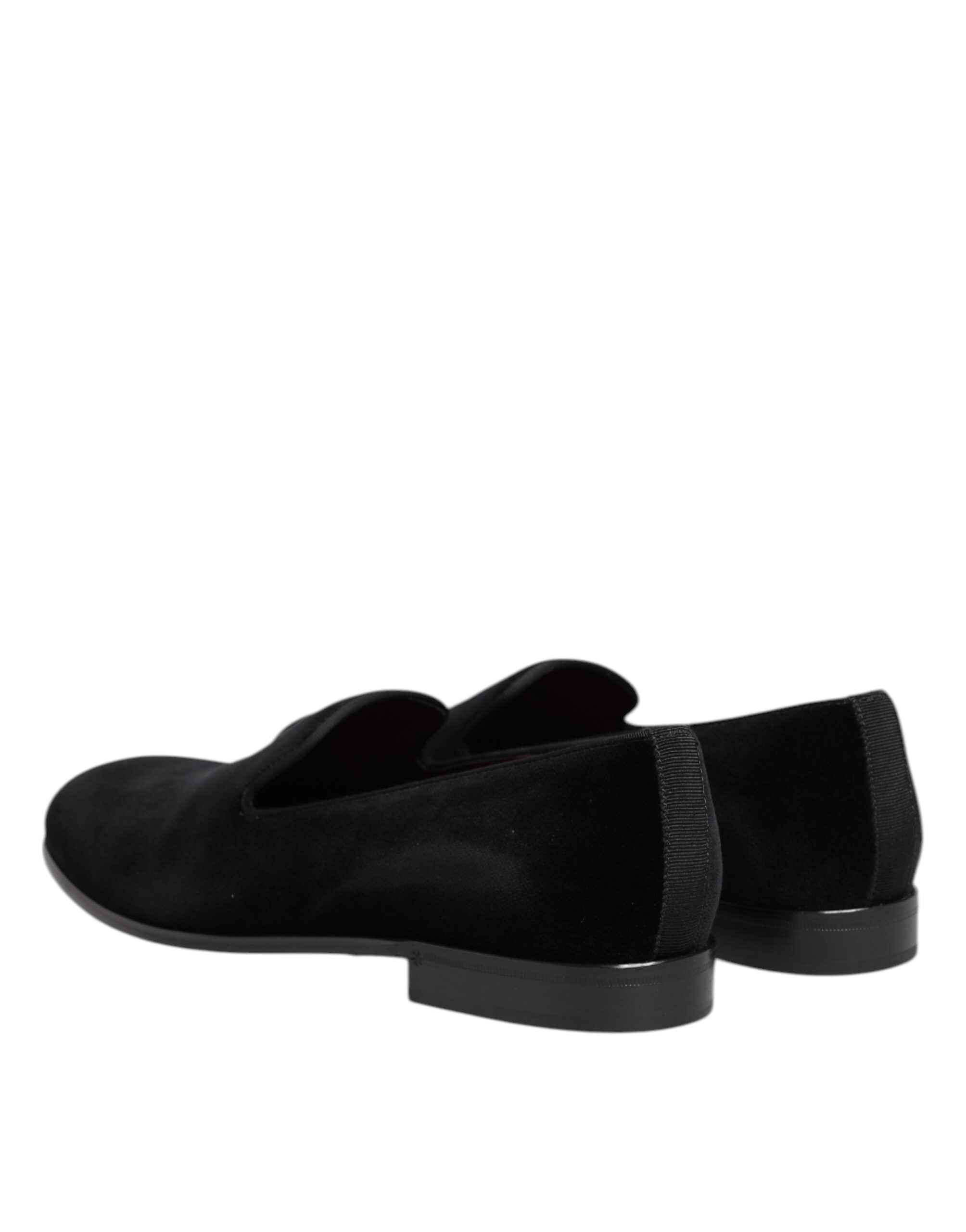 Black Velvet Slip On Loafers Men Formal Shoes - ventzia