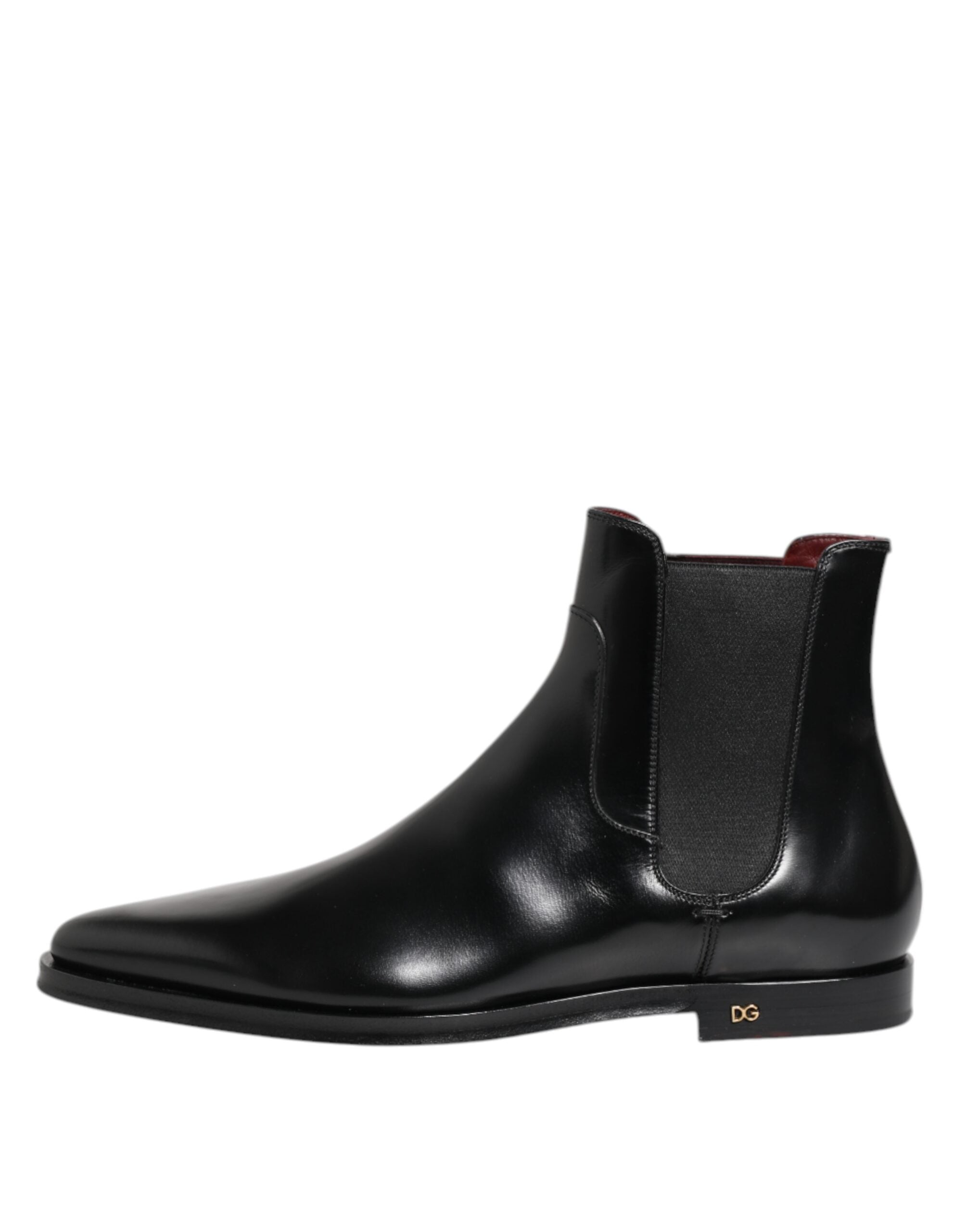 Black Leather MILLENIALS Mid Calf Boots Shoes - ventzia