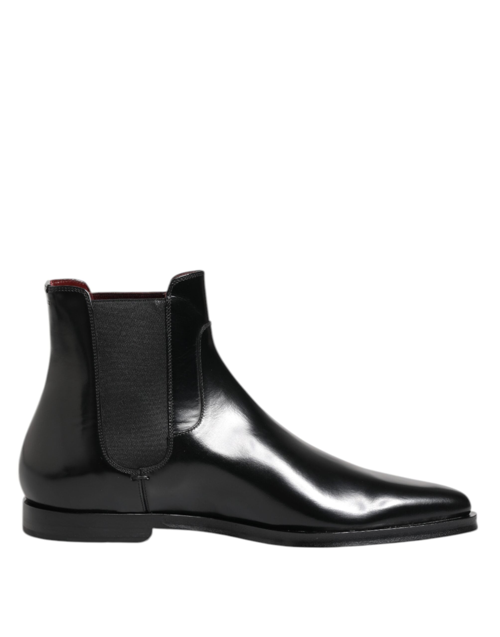 Black Leather MILLENIALS Mid Calf Boots Shoes - ventzia