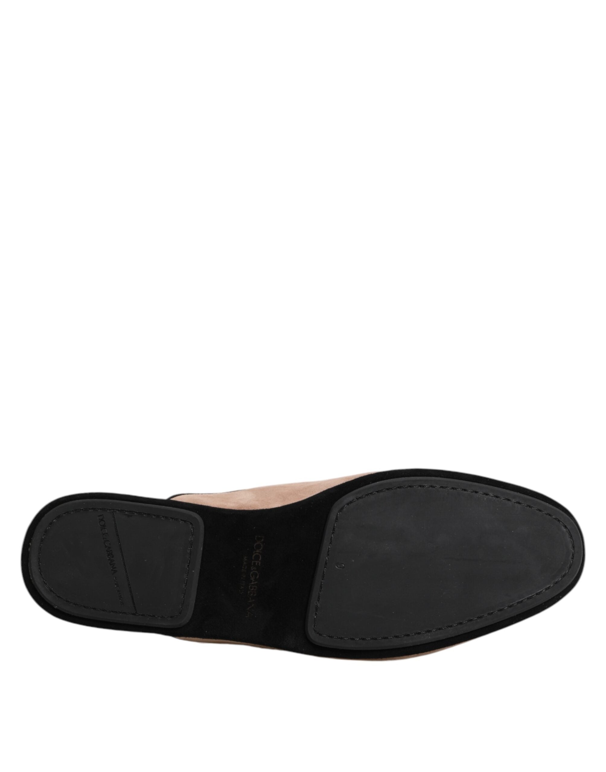 Beige Suede Leather Slides Flat Slipper Shoes - ventzia