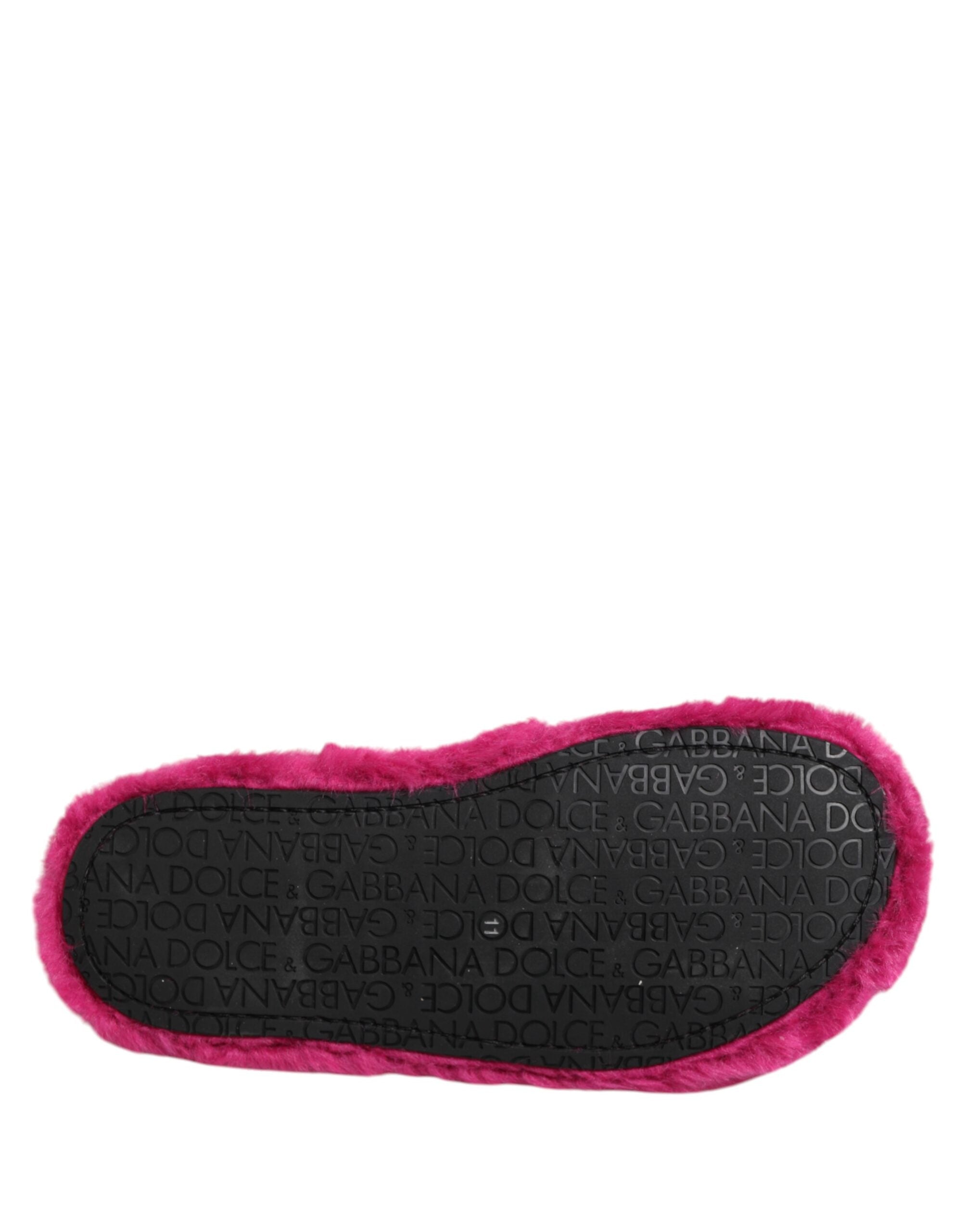 Pink Acrylic Faux Fur Mens Flats Sandals Shoes - ventzia