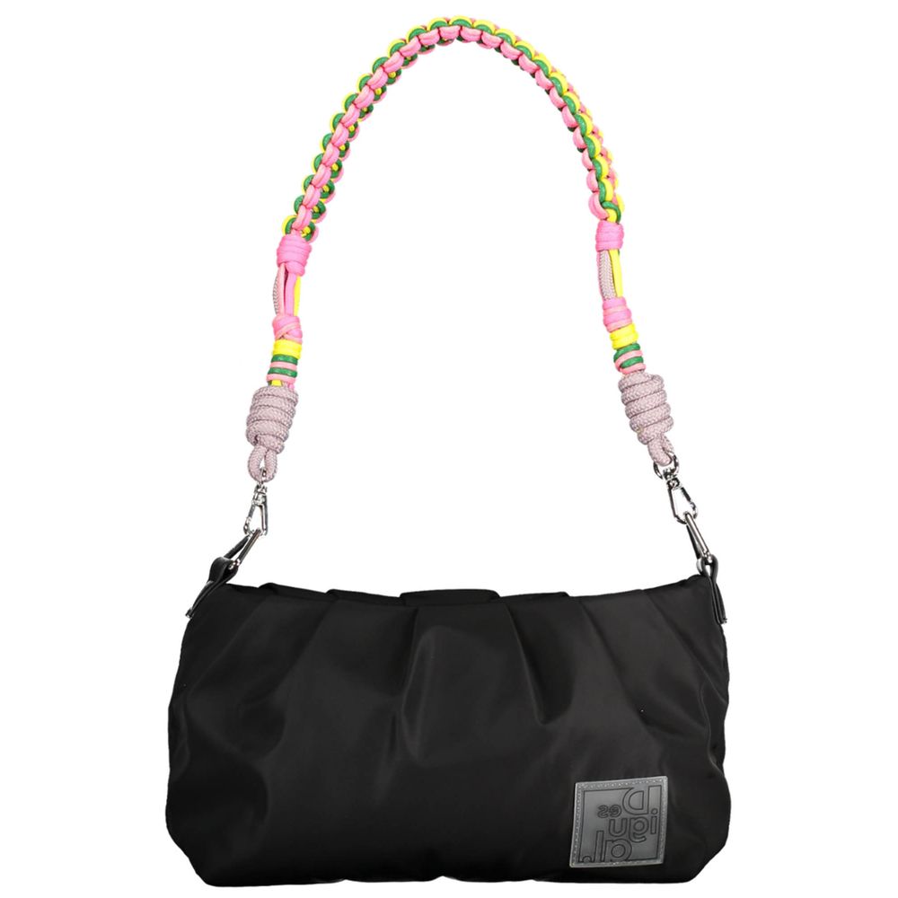 Black Polyester Handbag - ventzia