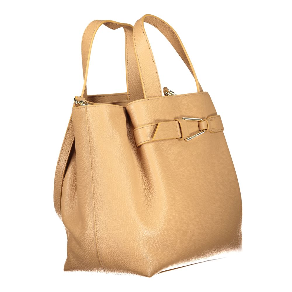 Brown Polyethylene Handbag - ventzia