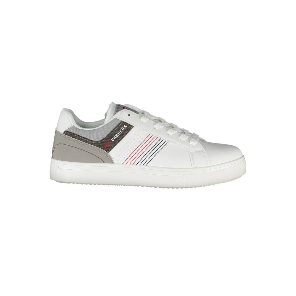 White Polyester Sneaker - ventzia