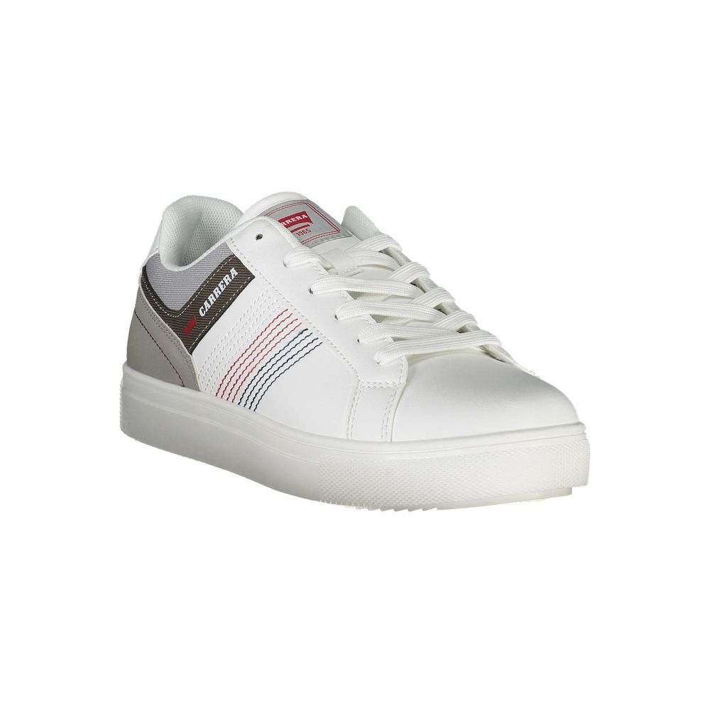 White Polyester Sneaker - ventzia