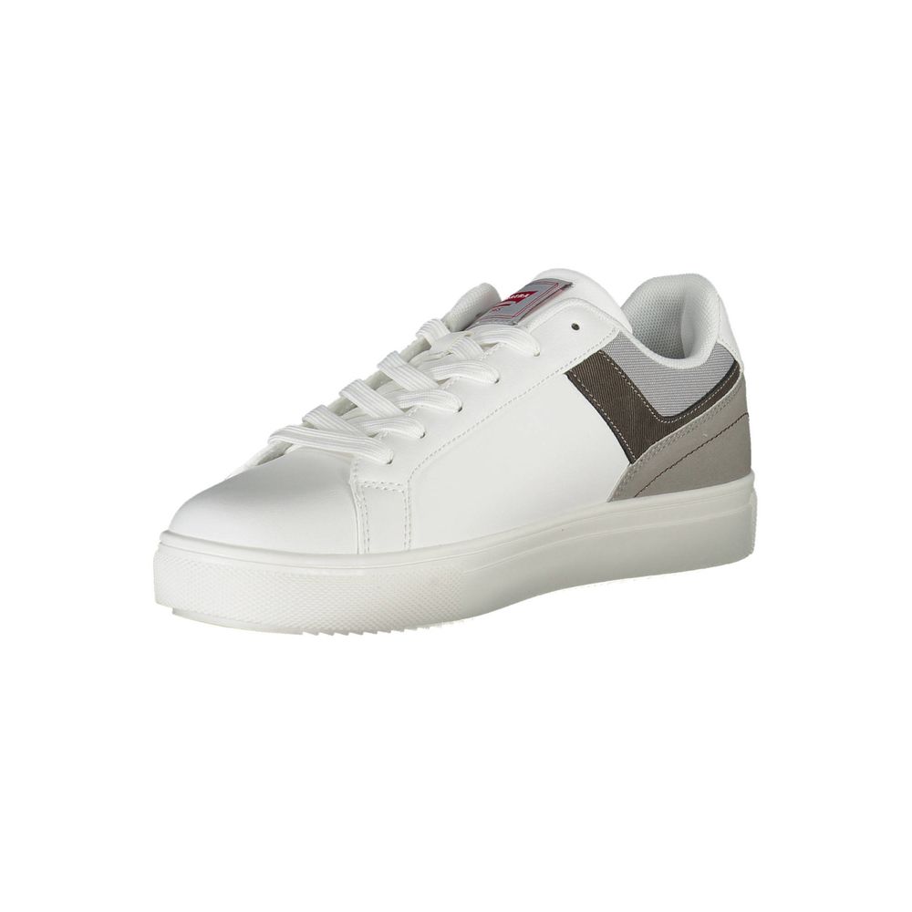 White Polyester Sneaker - ventzia