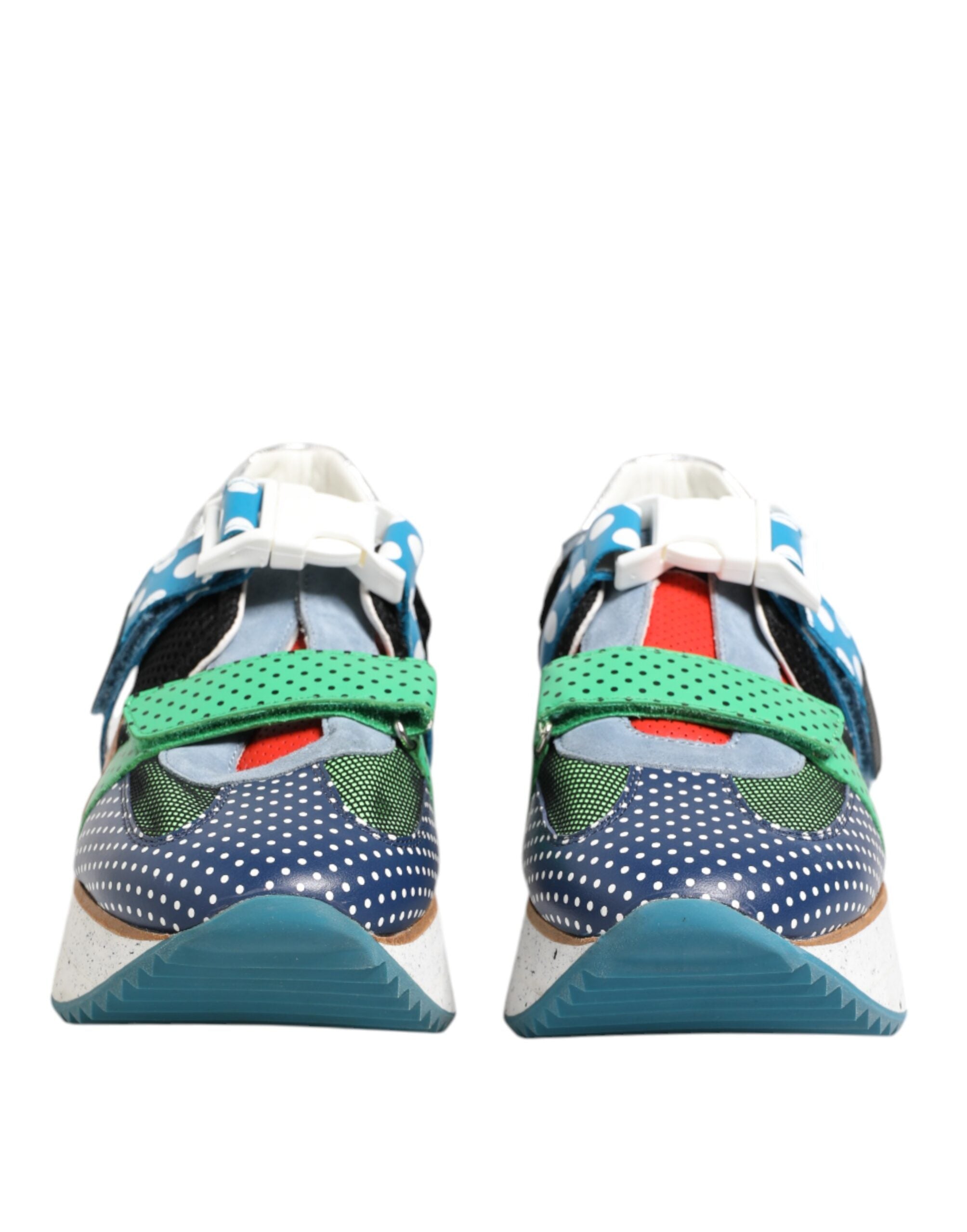 Multicolor Leather Low Top Sneakers Shoes - ventzia