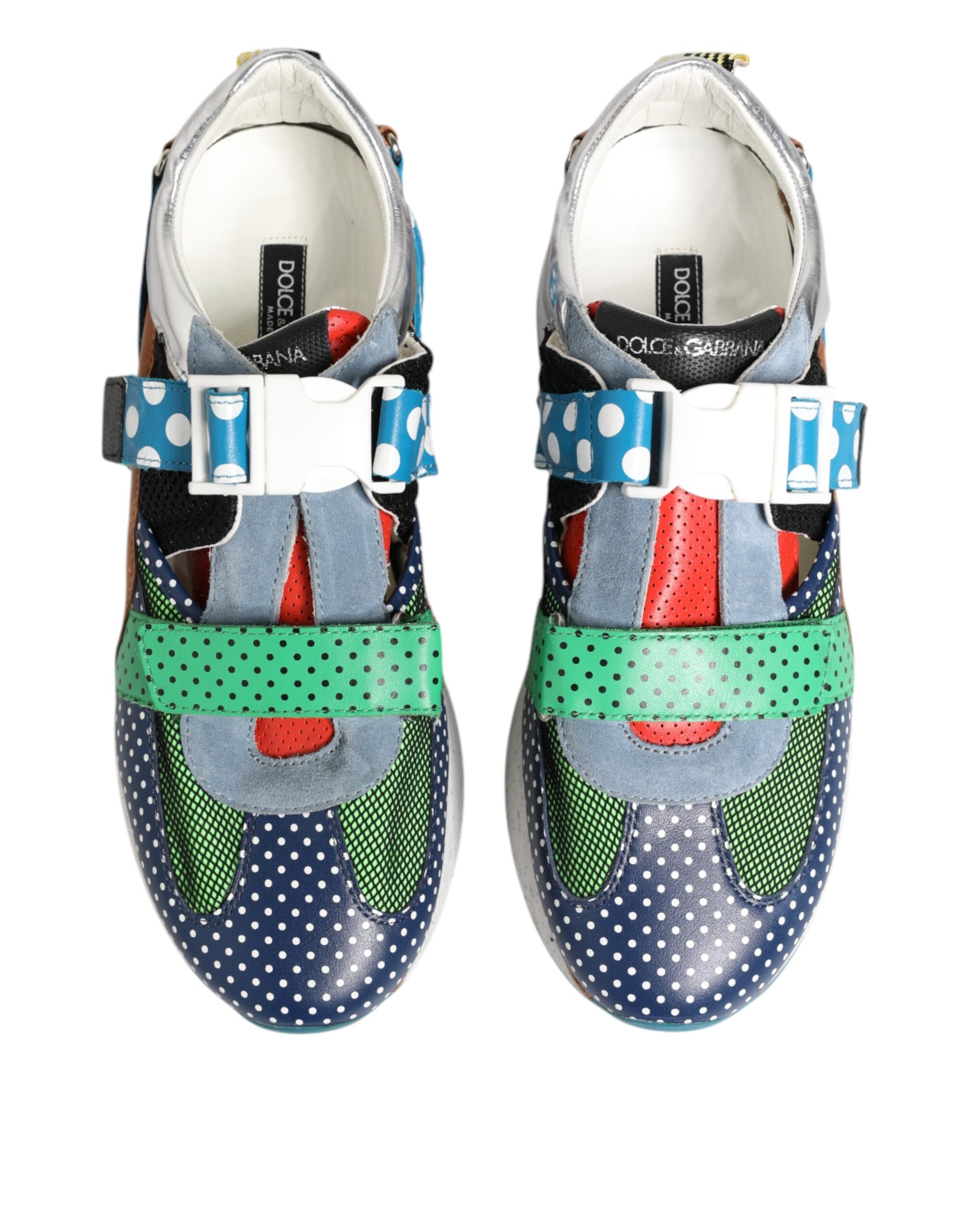 Multicolor Leather Low Top Sneakers Shoes - ventzia