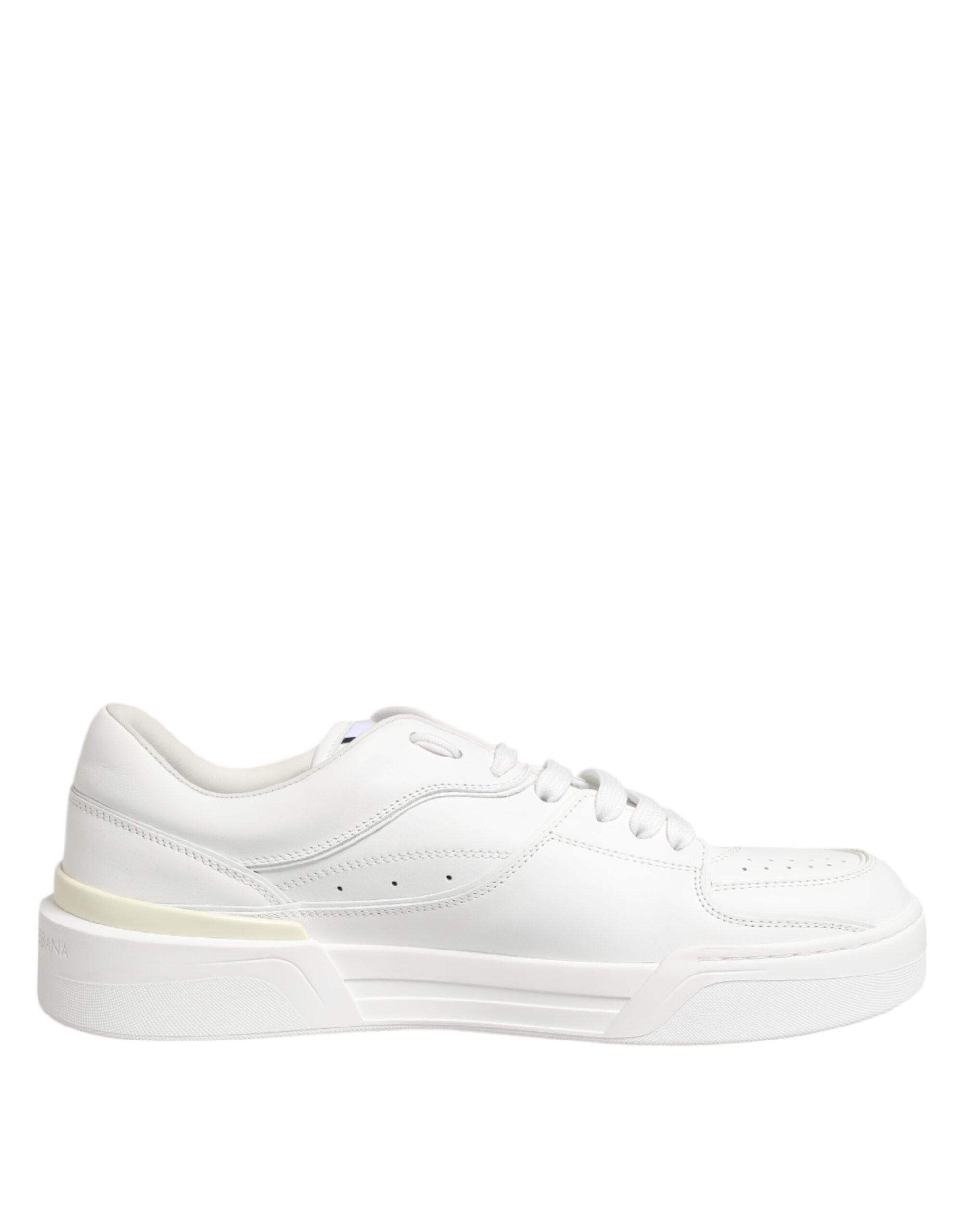 White Miami Leather Low Top Sneakers Shoes - ventzia