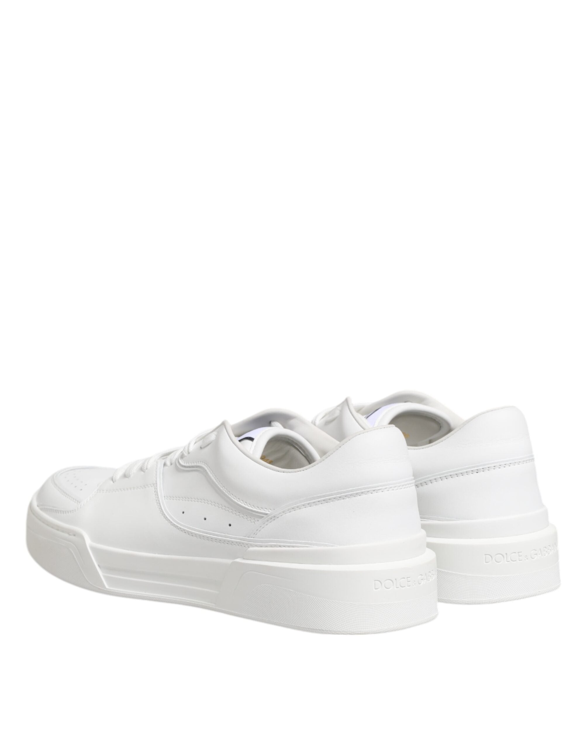 White Miami Leather Low Top Sneakers Shoes - ventzia