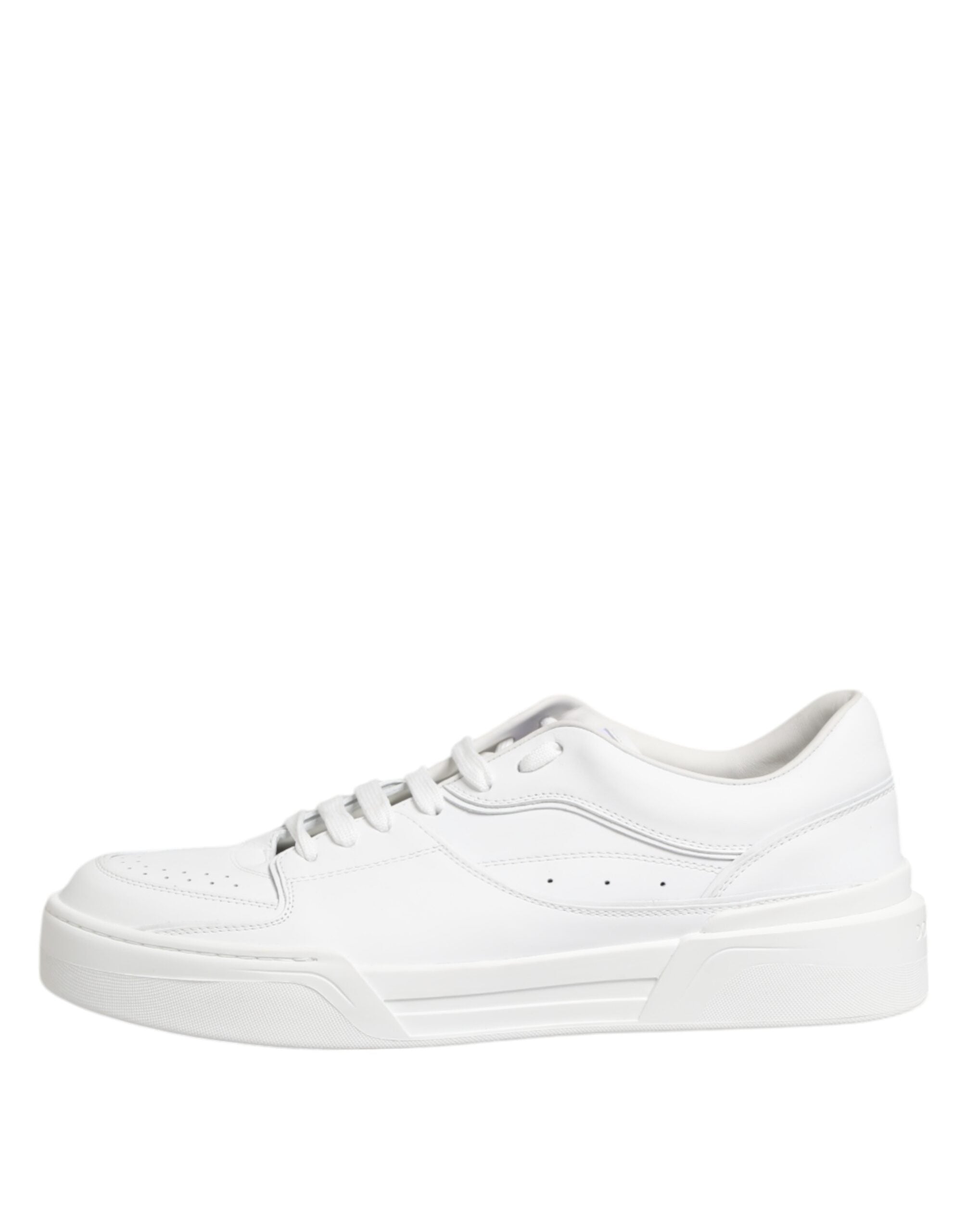 White Miami Leather Low Top Sneakers Shoes - ventzia