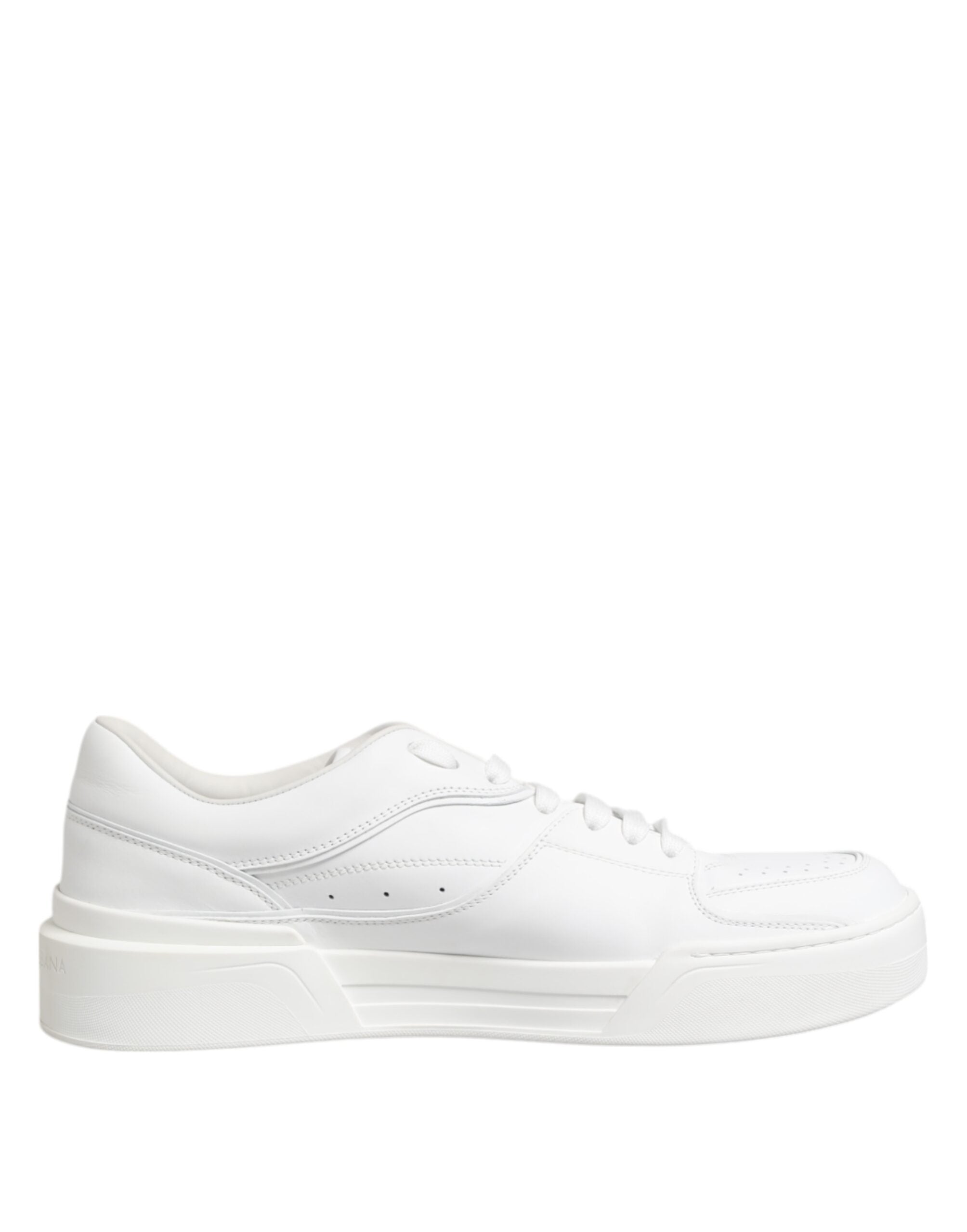 White Miami Leather Low Top Sneakers Shoes - ventzia