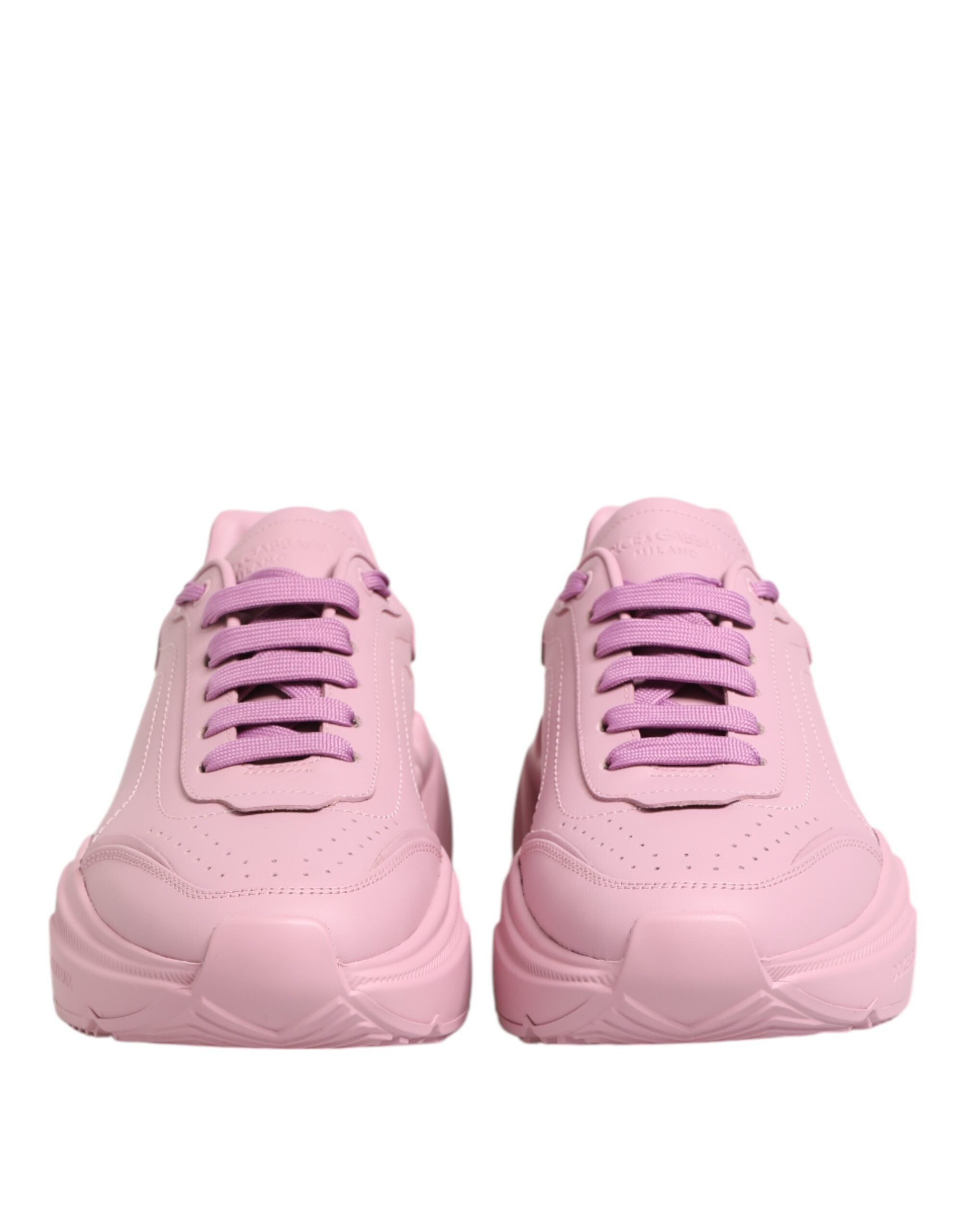 Pink Leather Daymaster Low Top Sneakers Shoes - ventzia