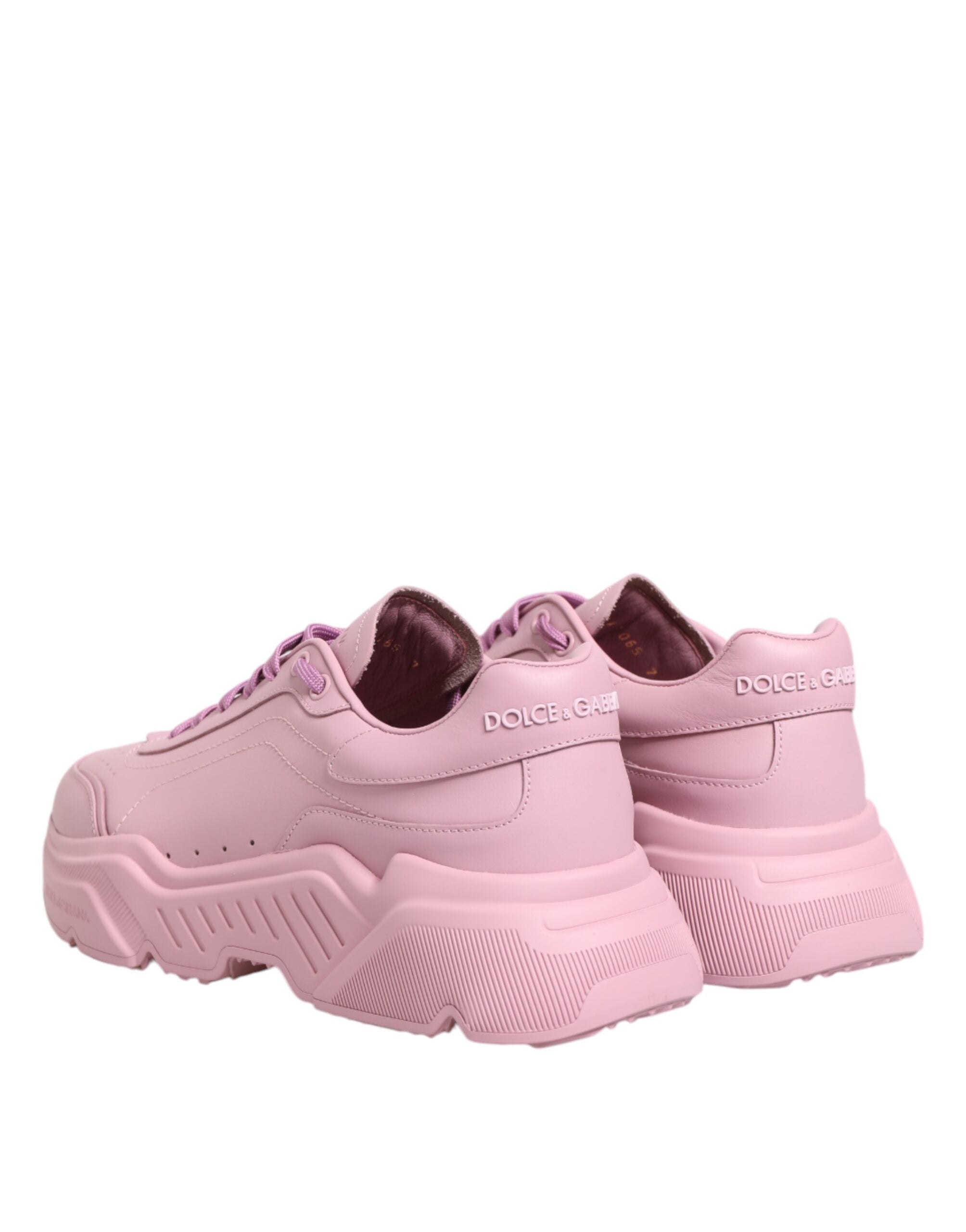 Pink Leather Daymaster Low Top Sneakers Shoes - ventzia