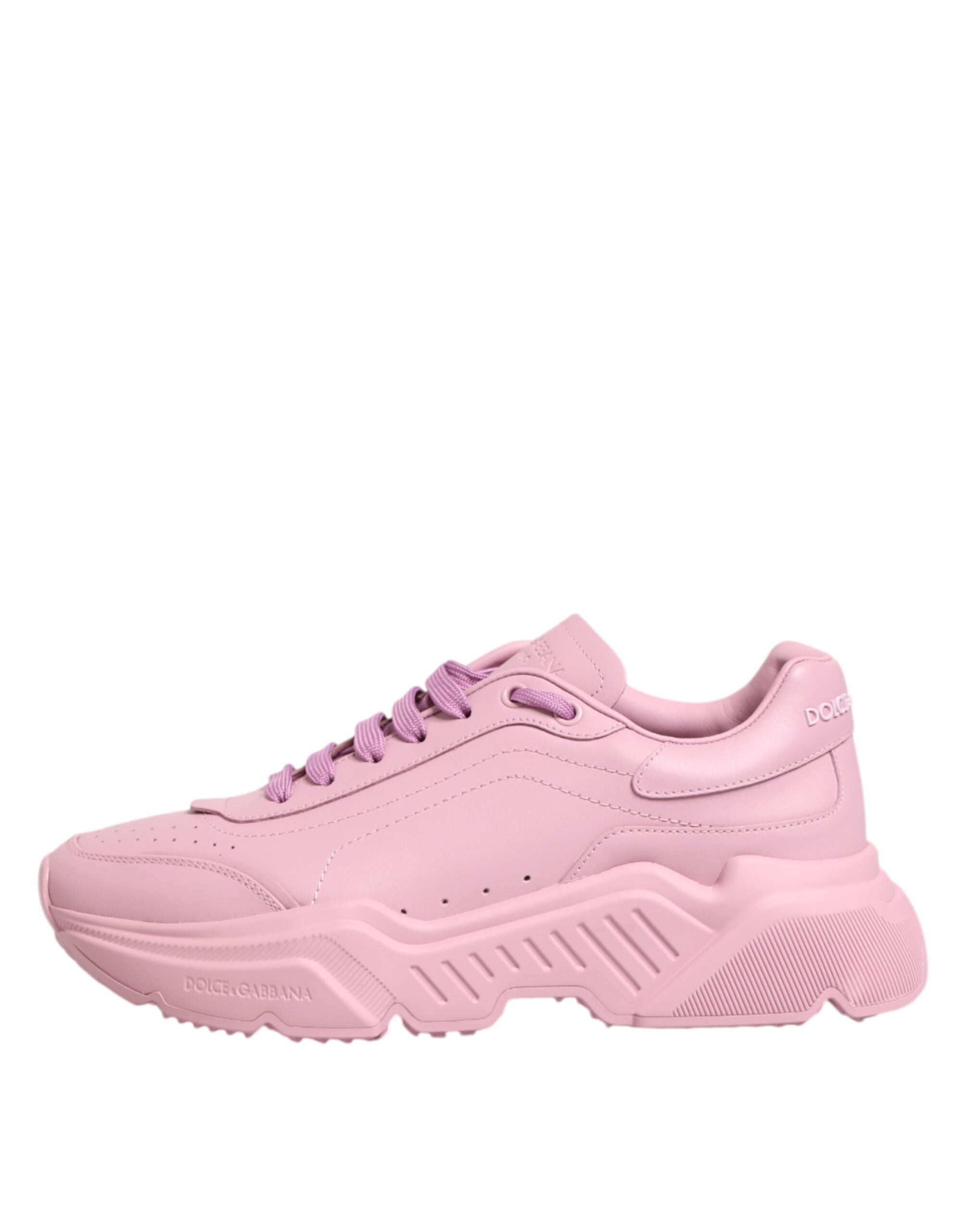 Pink Leather Daymaster Low Top Sneakers Shoes - ventzia