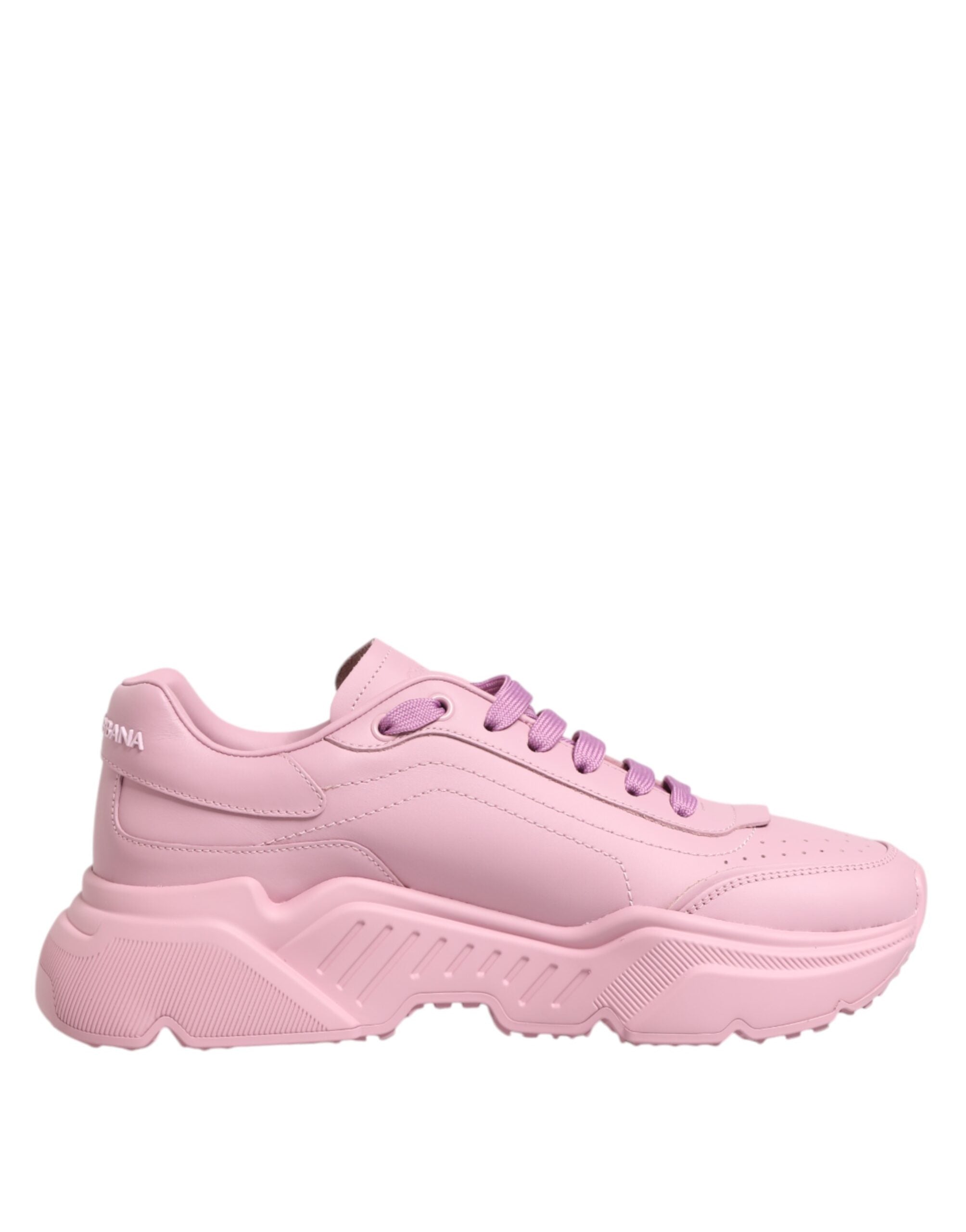 Pink Leather Daymaster Low Top Sneakers Shoes - ventzia