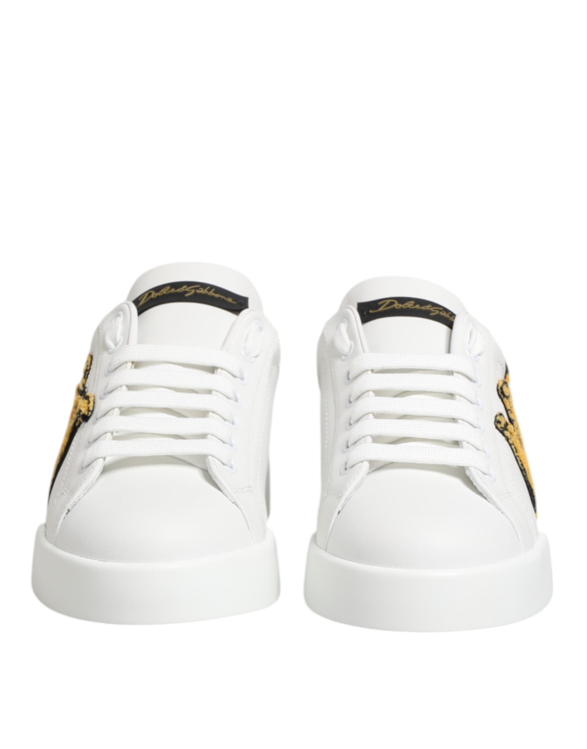 White Crown Patch Portofino Men Sneakers Shoes - ventzia