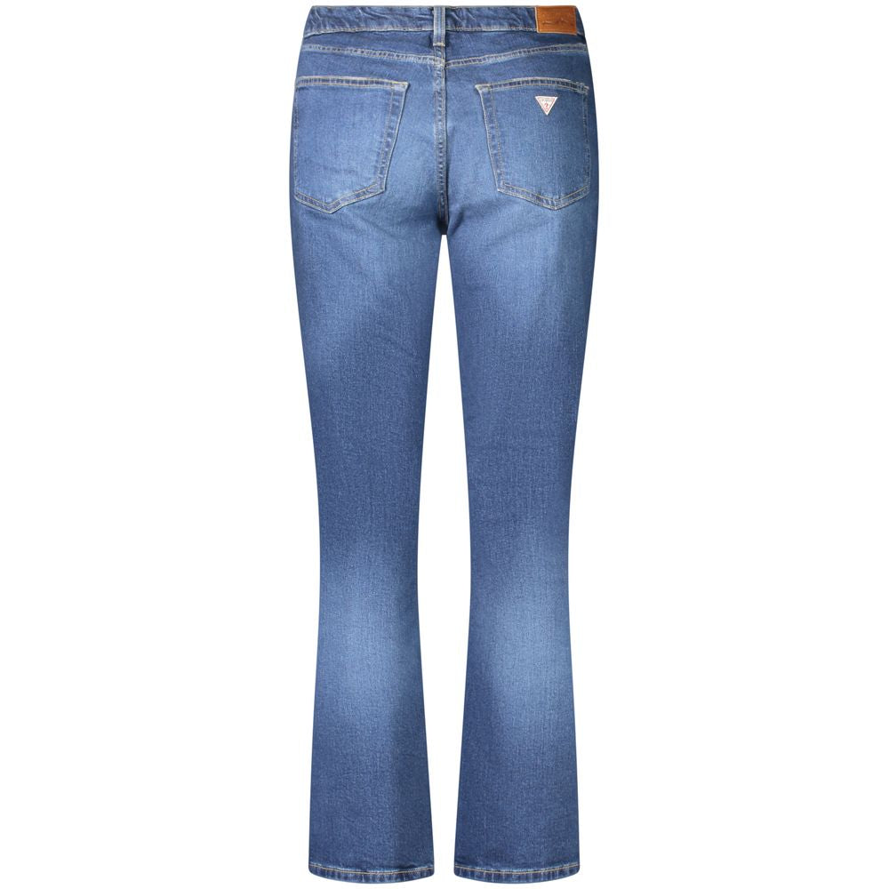 Blue Cotton Women's Straight Jean - ventzia