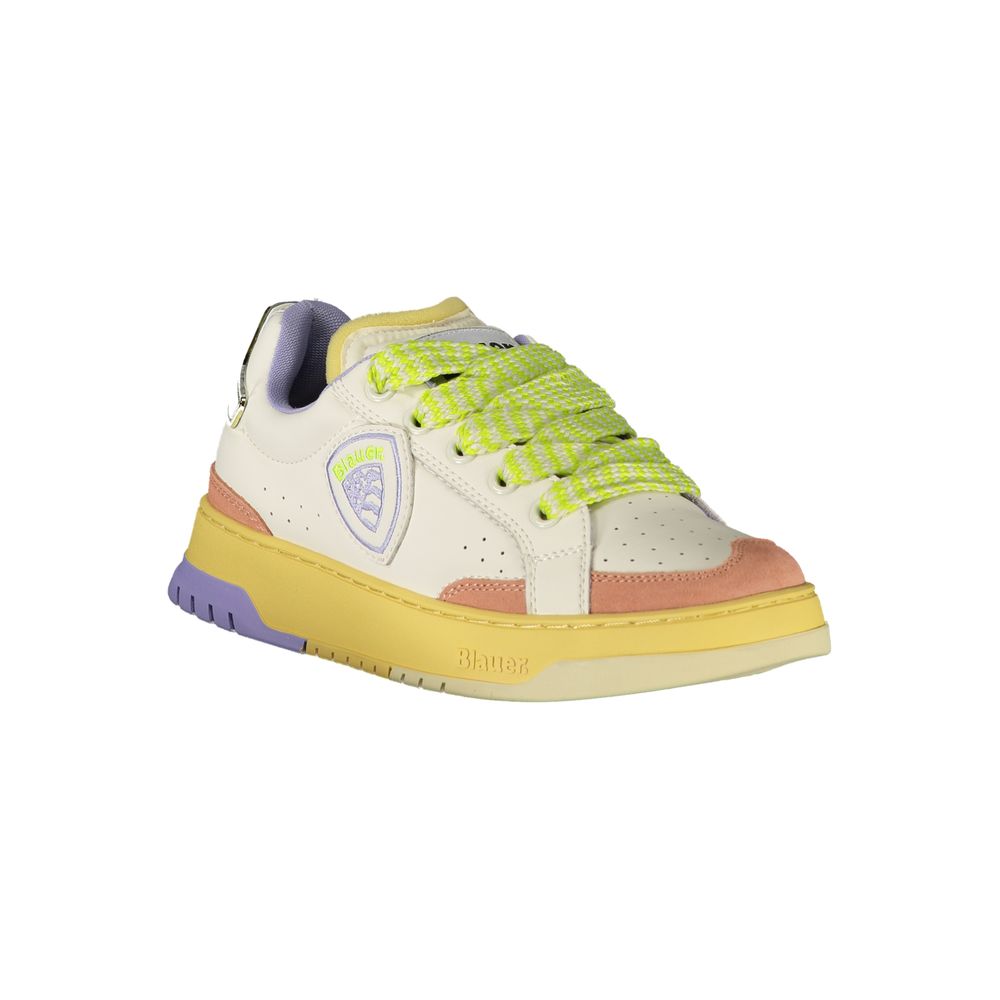 White Polyester Sneaker