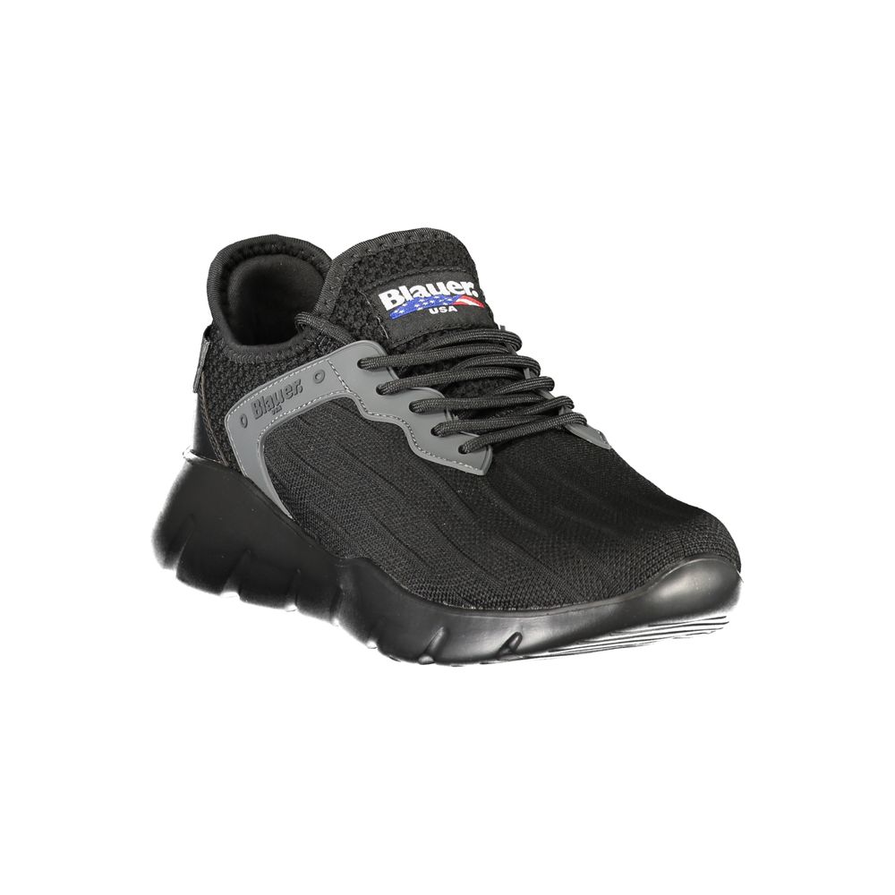 Black Polyester Sneaker
