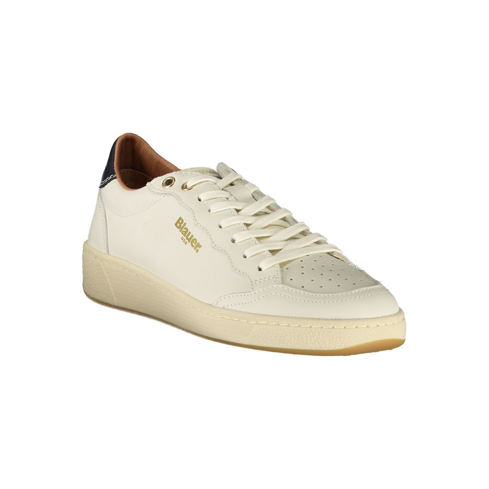 White Polyester Sneaker