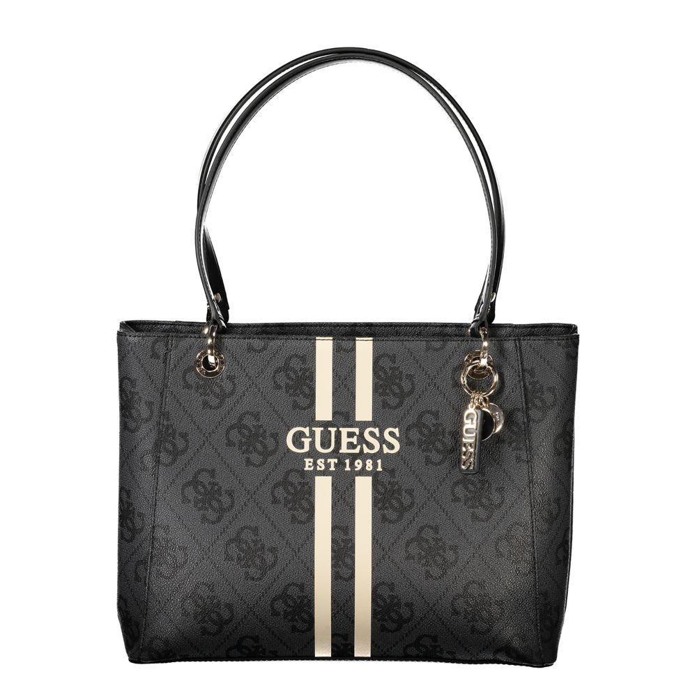 Black Polyethylene Women Handbag