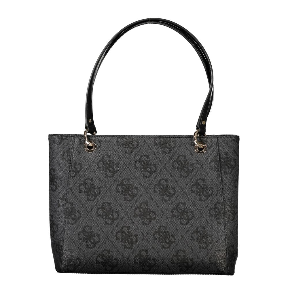 Black Polyethylene Women Handbag