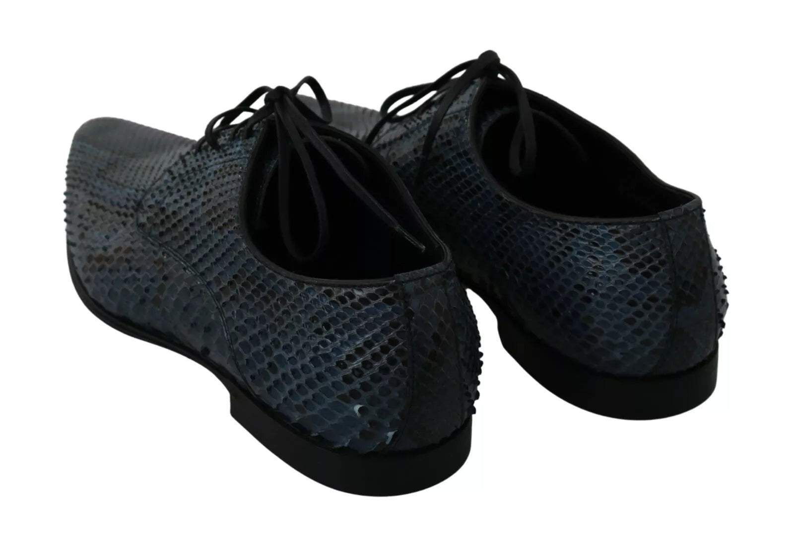 Blue Python Leather Snakeskin Shoes - ventzia