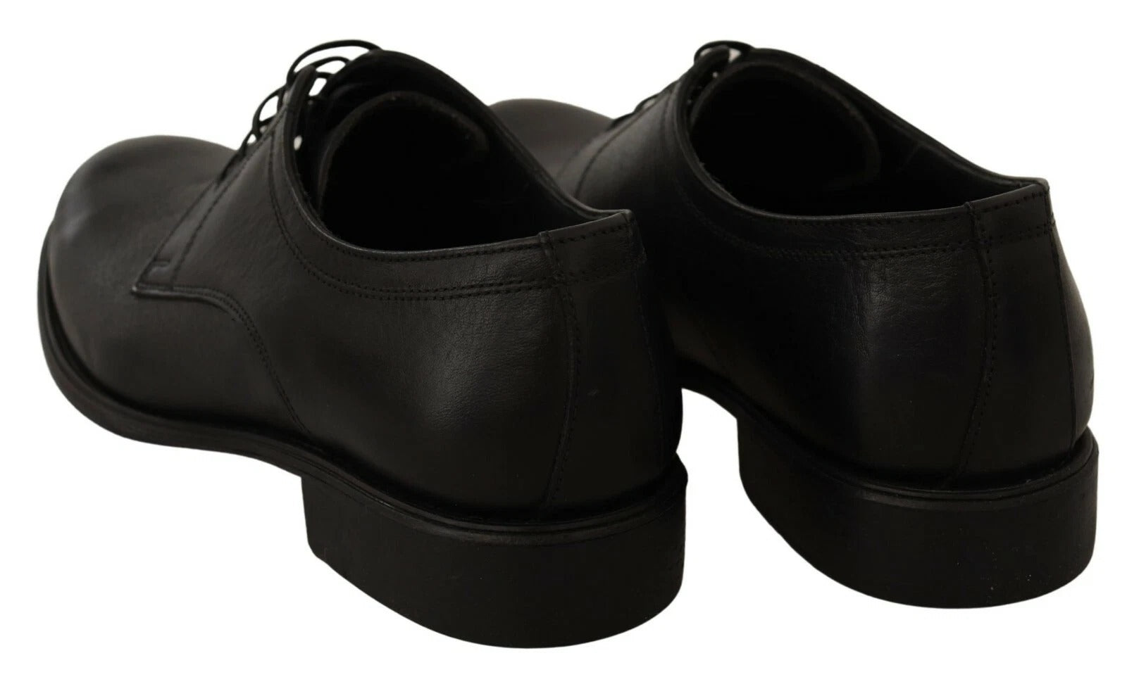 Black Lace Up Leather Men Formal Derby Shoes - ventzia
