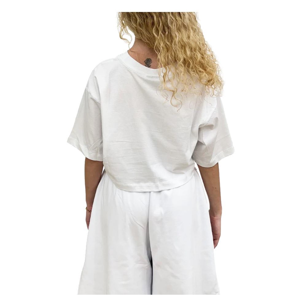 White Cotton Tops & T-Shirt - ventzia