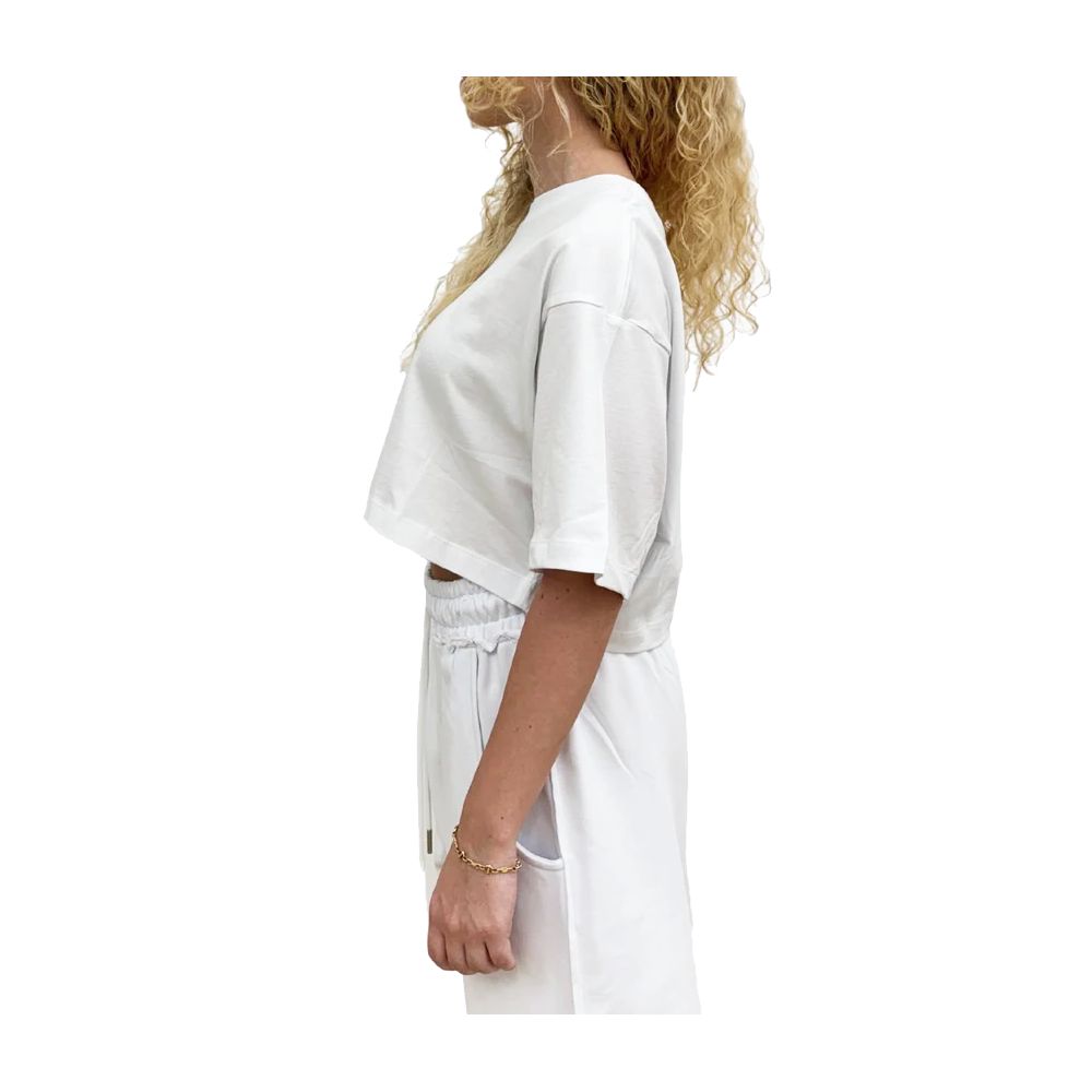 White Cotton Tops & T-Shirt - ventzia