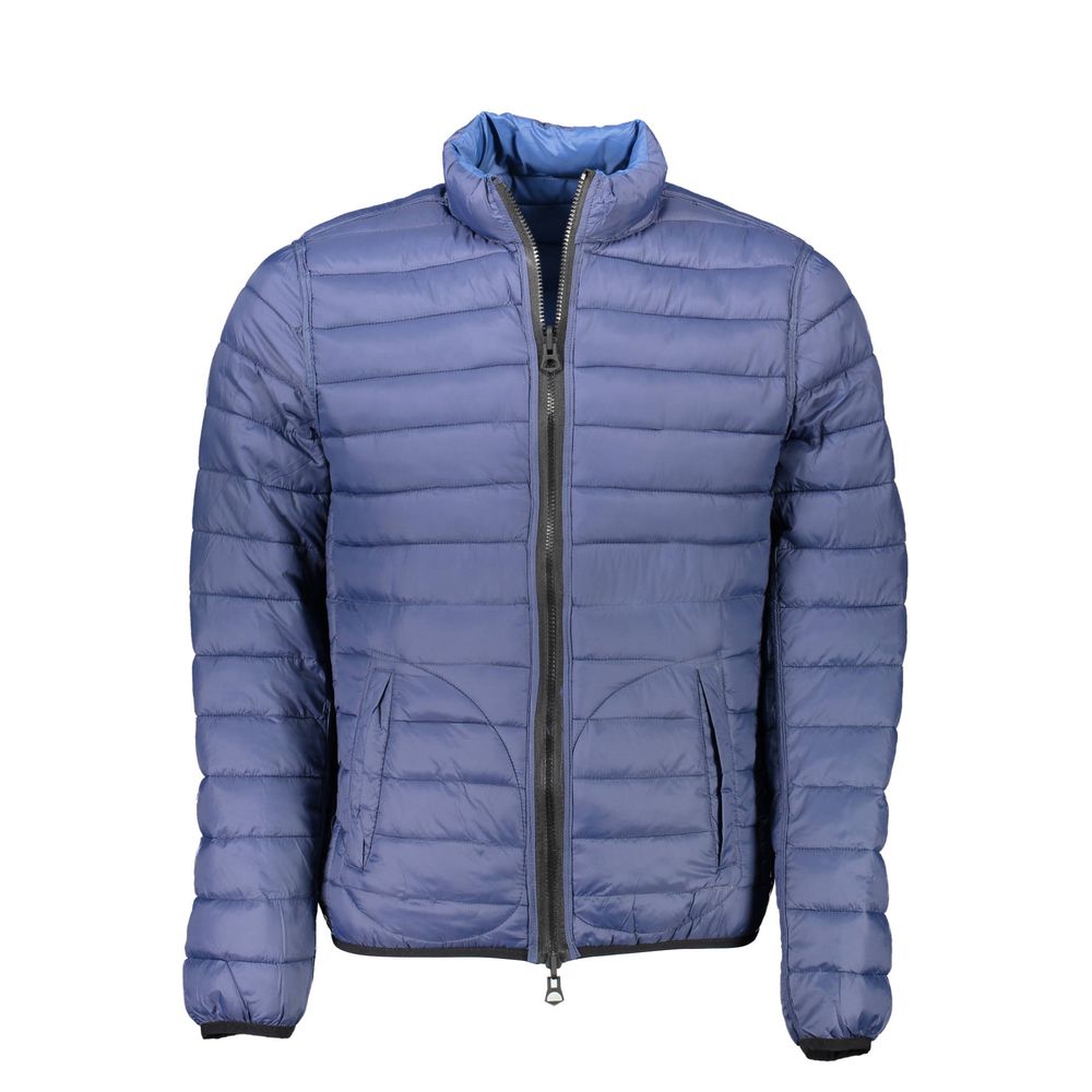 Blue Nylon Men Jacket - ventzia