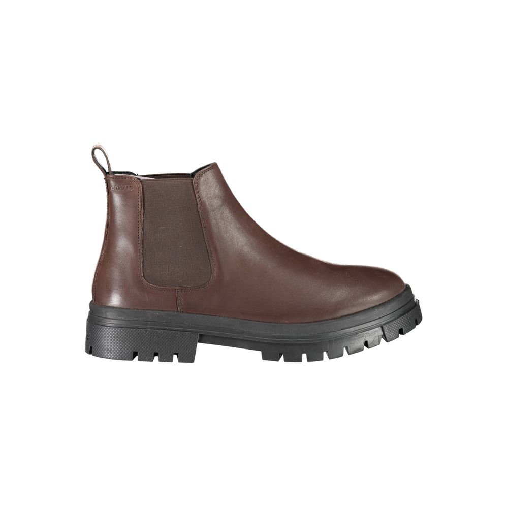 Brown Polyester Boot - ventzia
