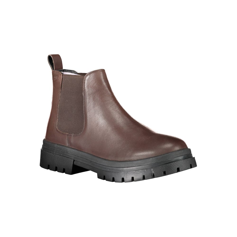 Brown Polyester Boot - ventzia