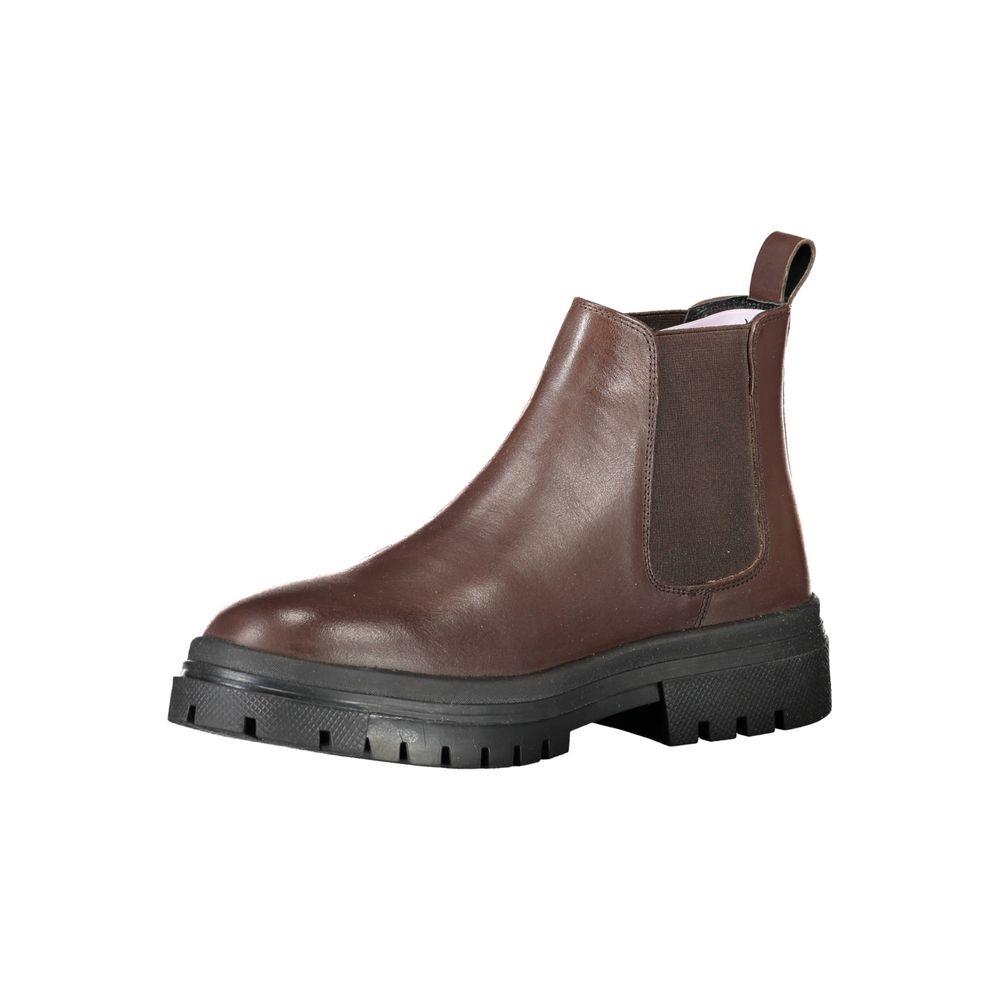 Brown Polyester Boot - ventzia