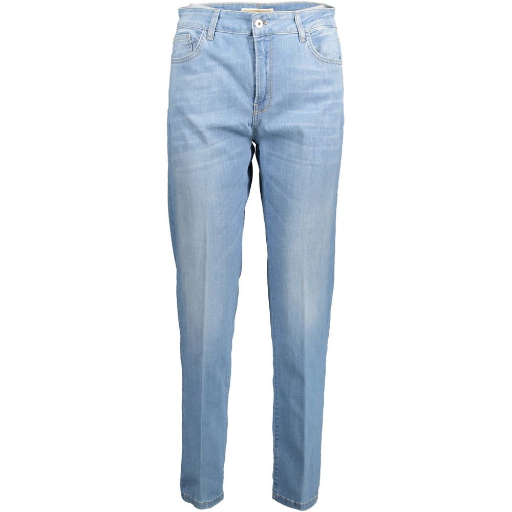 Blue Cotton Women Jeans - ventzia