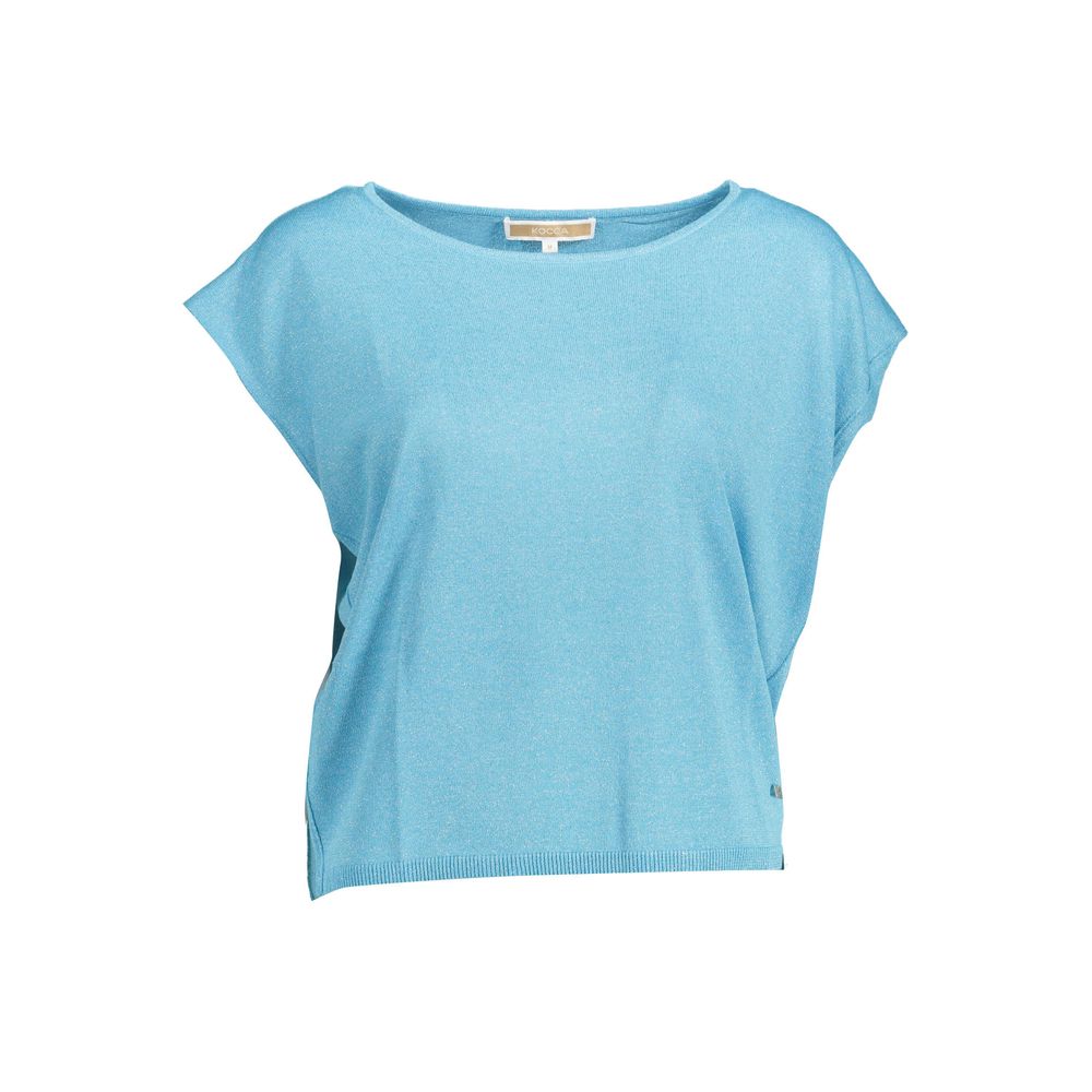Blue Polyester Women T-Shirt - ventzia