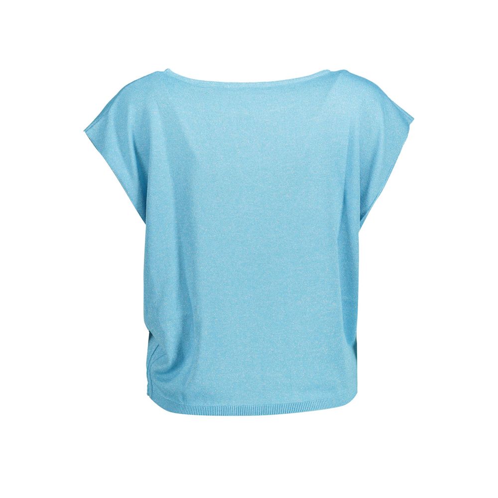 Blue Polyester Women T-Shirt - ventzia
