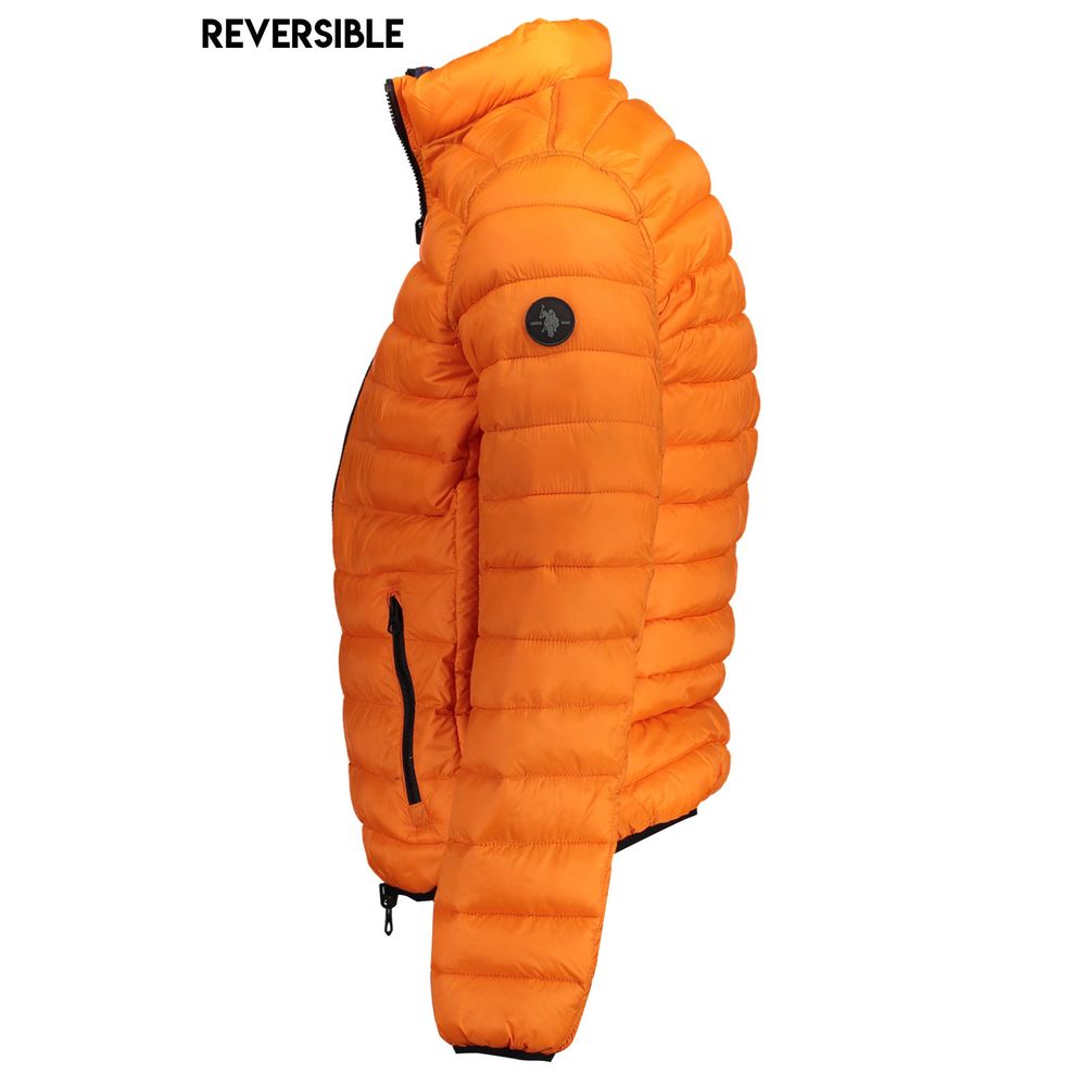 Orange Nylon Jackets & Coat - ventzia