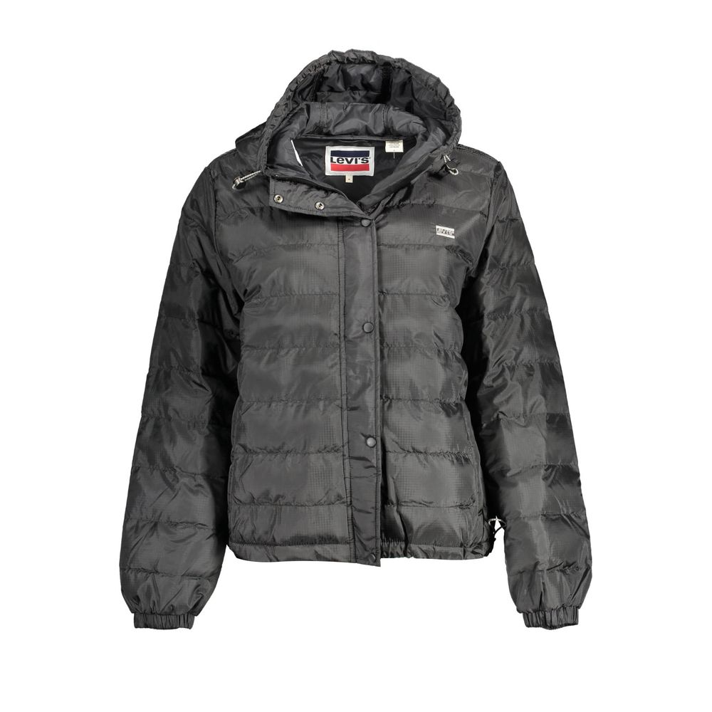 Black Polyester Jackets & Coat - ventzia