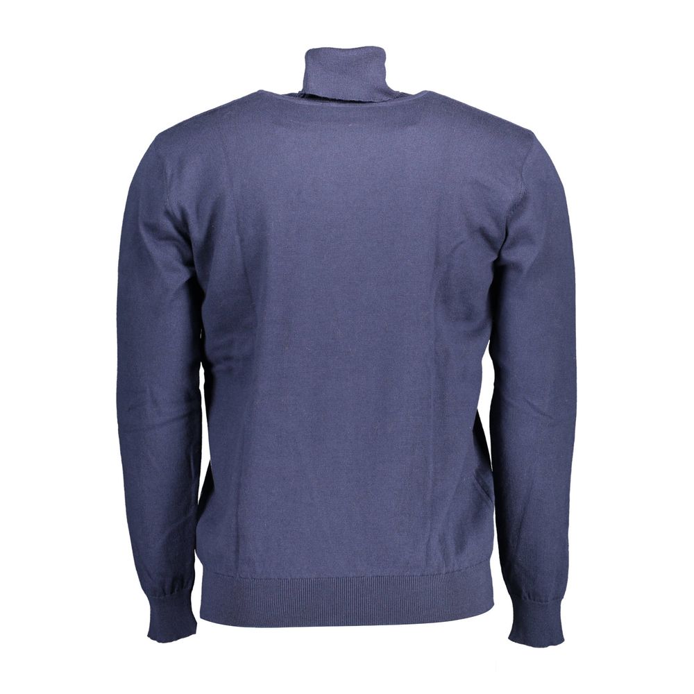 Blue Cotton Sweater - ventzia