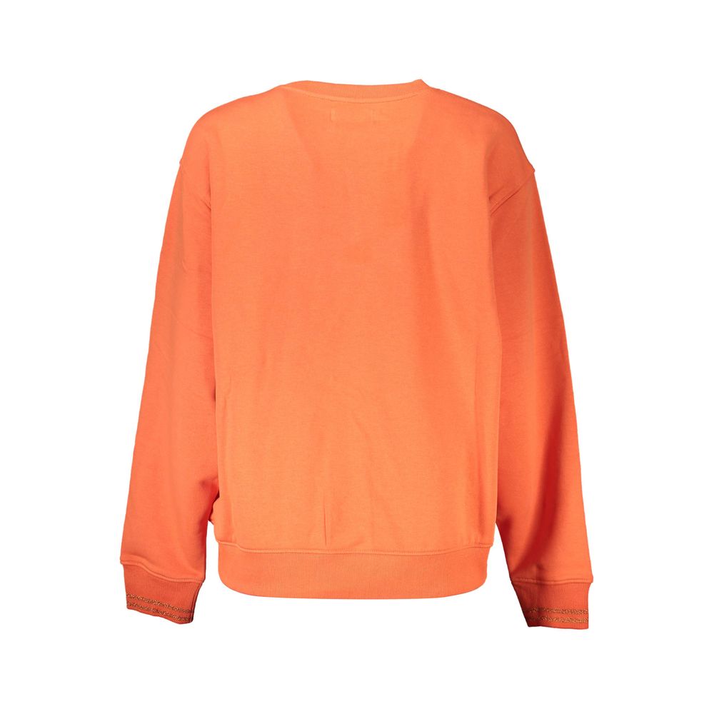 Orange Cotton Women Sweater - ventzia
