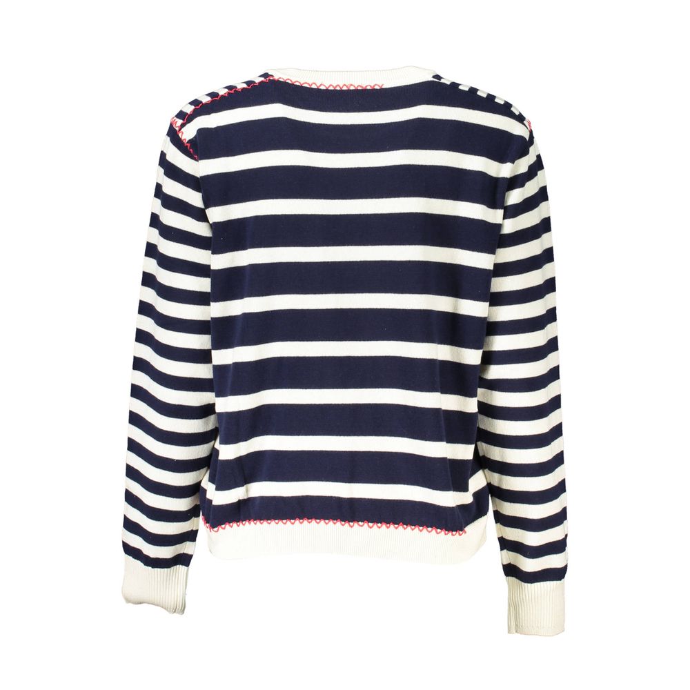 Blue Cotton Sweater - ventzia