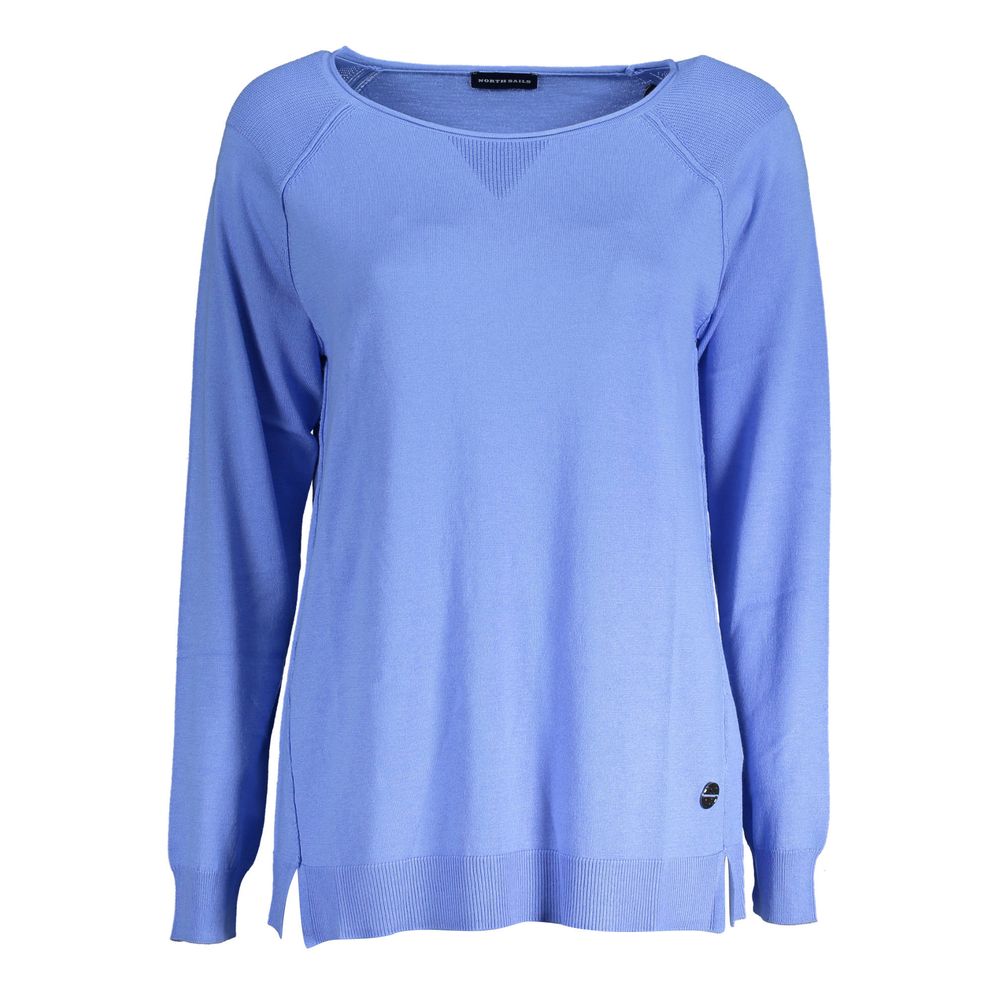 Blue Cotton Sweater - ventzia