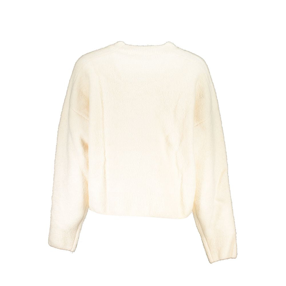 White Fabric Sweater - ventzia