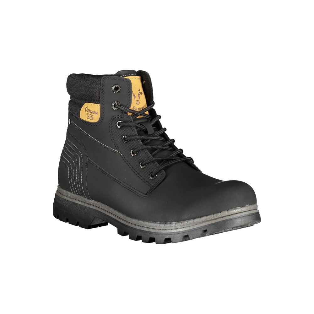 Black Polyester Boot - ventzia