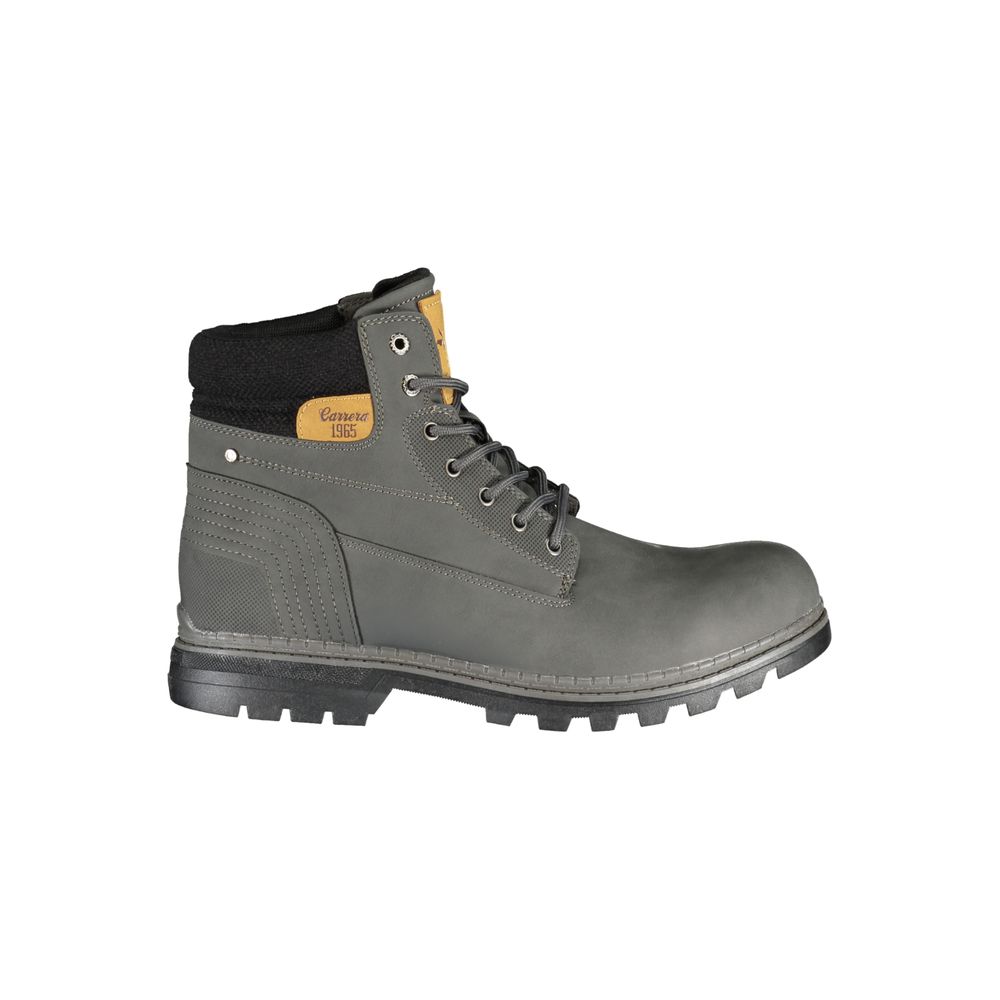 Grey Polyurethane Men's Boot - ventzia